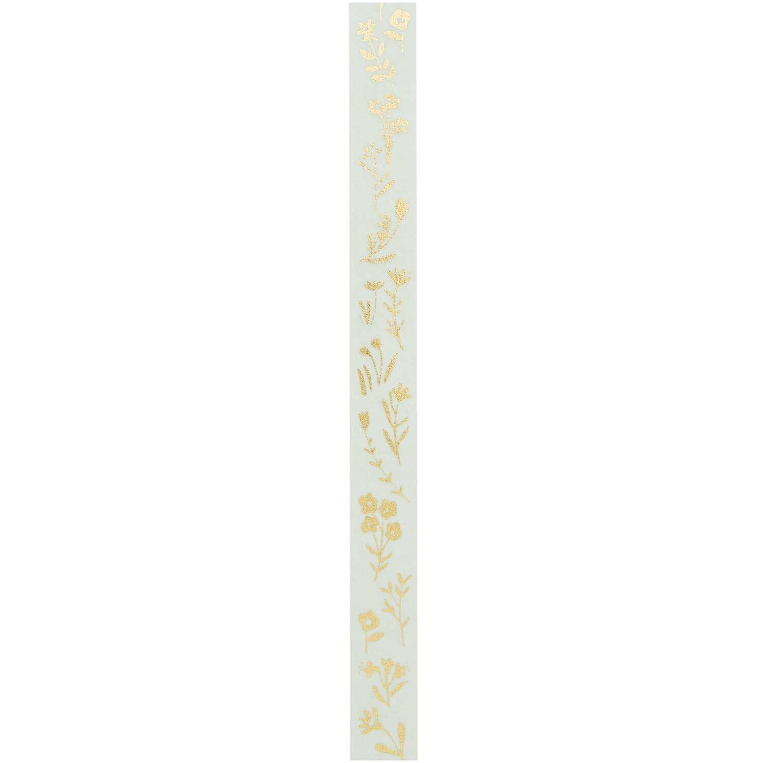 Paper Poetry Tape Bunny Hop Streublumen mint mit floralen Mustern auf grünem Hintergrund. Ideal für kreative Bastelprojekte.