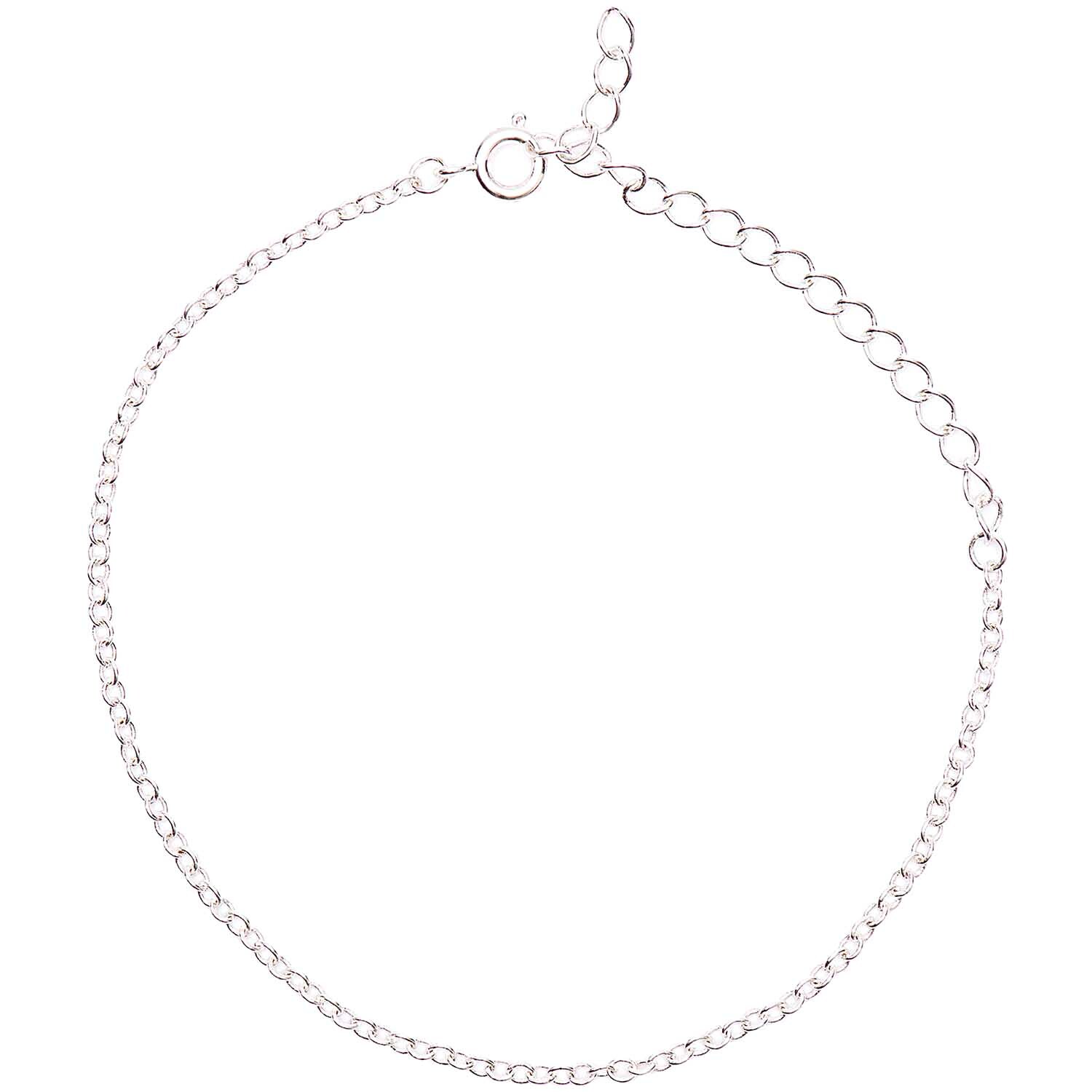 Gliederarmband fein silber 16-22cm von Rico Design. Elegantes, verstellbares Armband aus feinem Silber. Ideal für jeden Anlass.