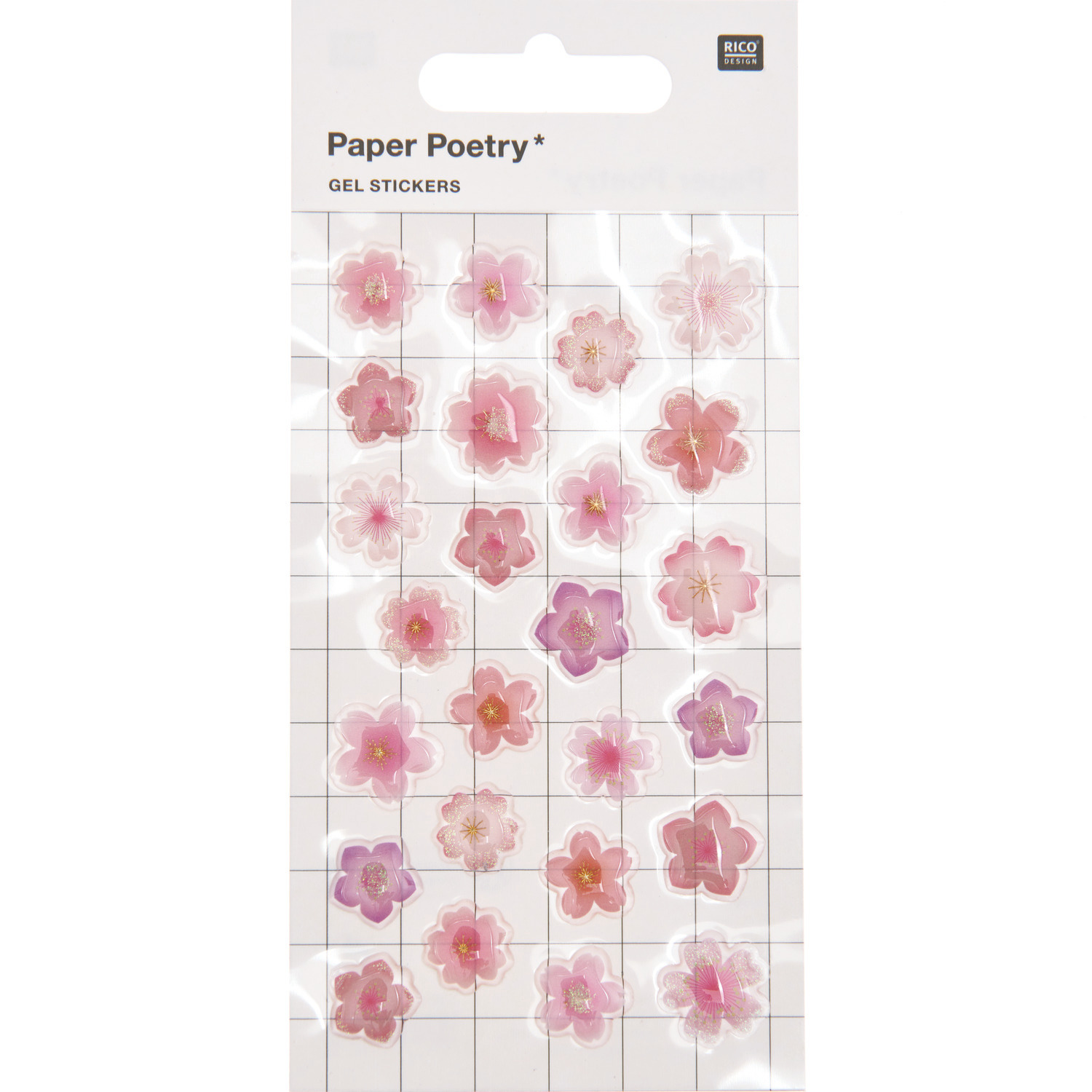 Paper Poetry Gelsticker Kirschblüten 25 Stück von Rico Design