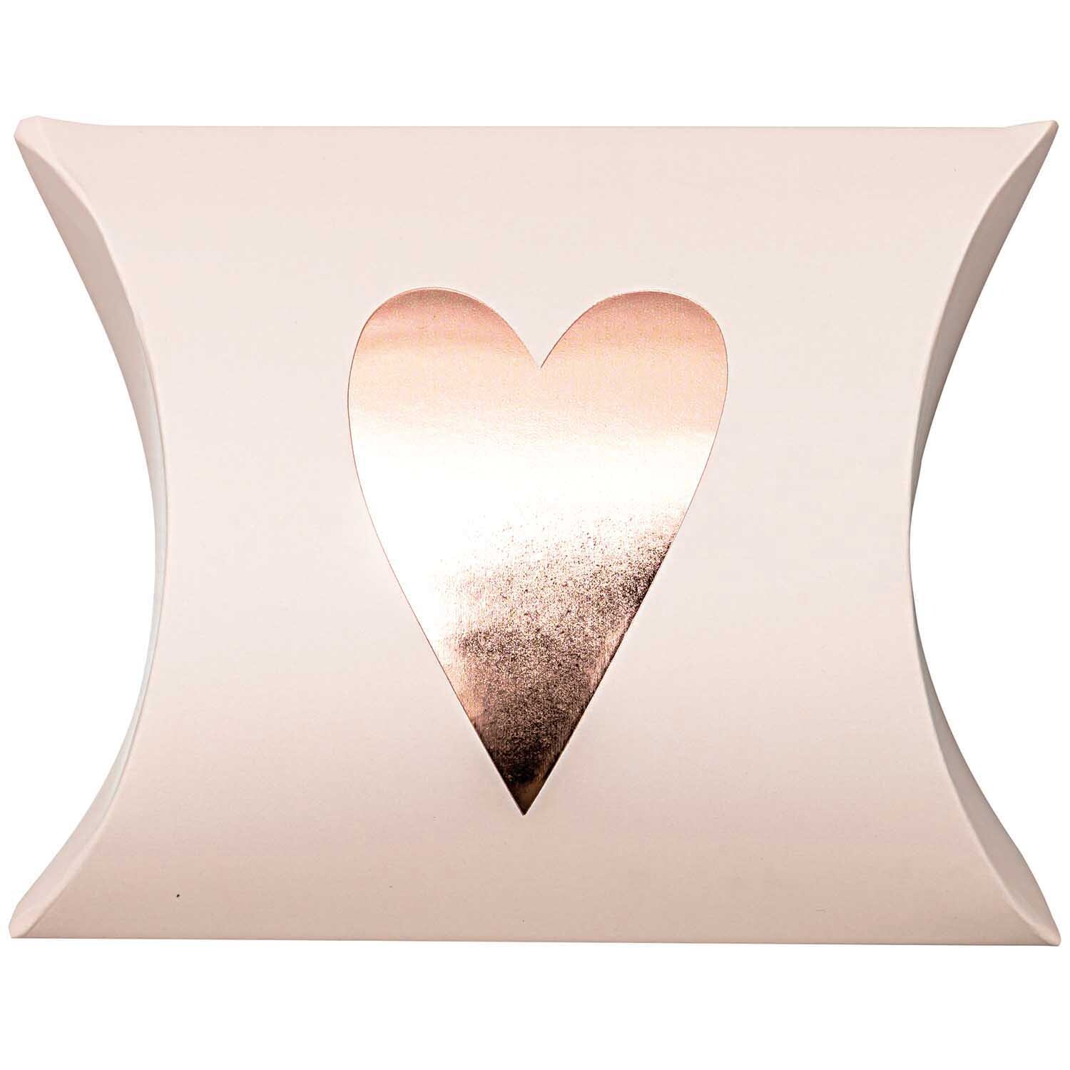 Paper Poetry Geschenkschachteln mit Herzmotiv in Rosa-Rot von Rico Design, ideal für Geschenke.
