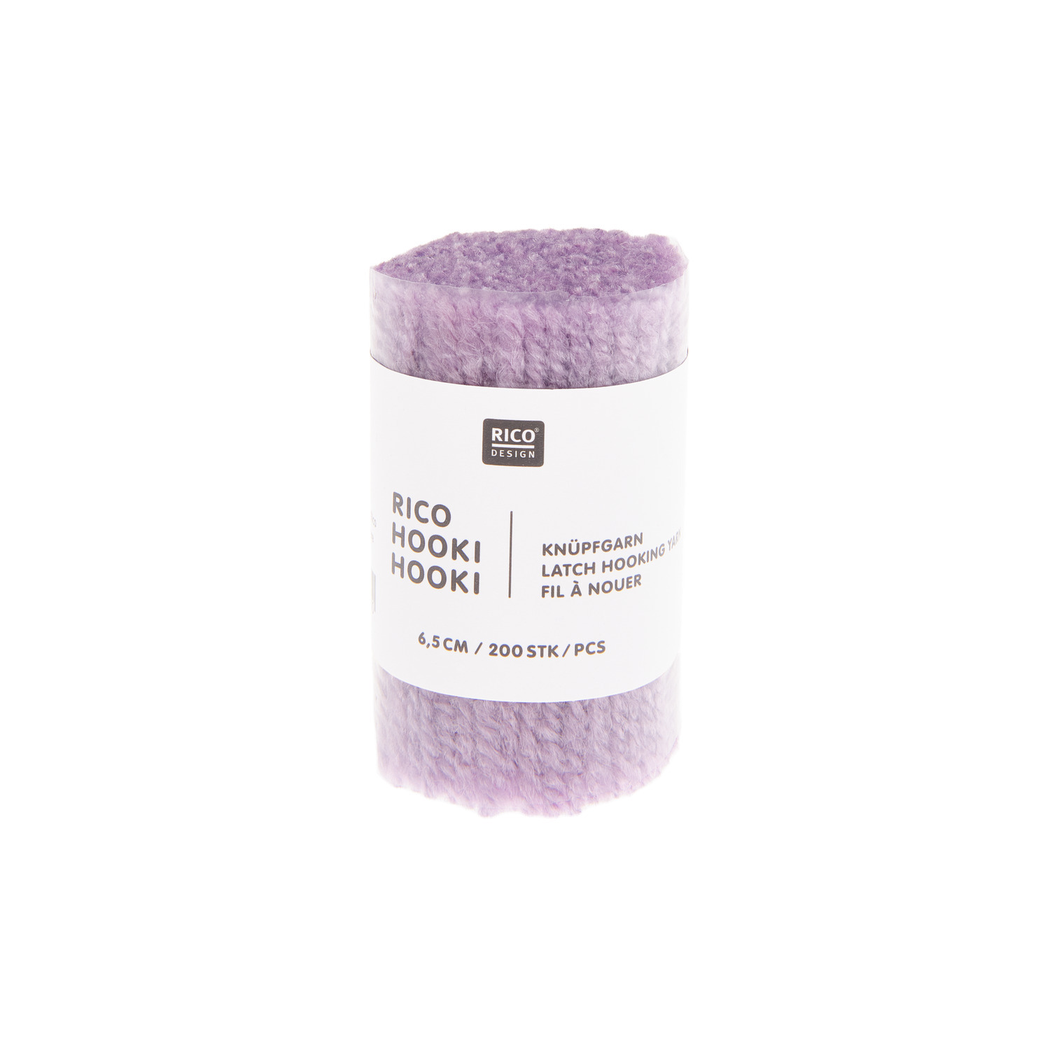 Rico Hooki Hooki Knüpfgarn in Flieder, 6,5 cm, von Rico Design, ideal für kreative Handarbeiten.