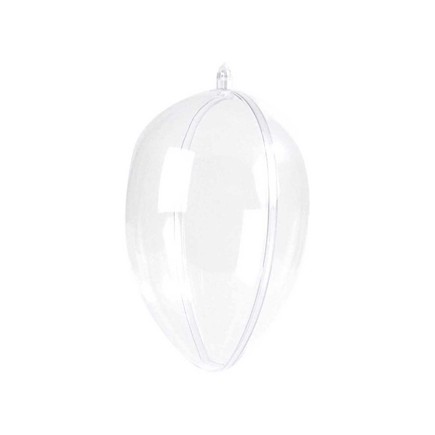 Kunststoffei von Rico Design, transparent. Das Ei ist durchsichtig und eignet sich ideal für Dekorationen.