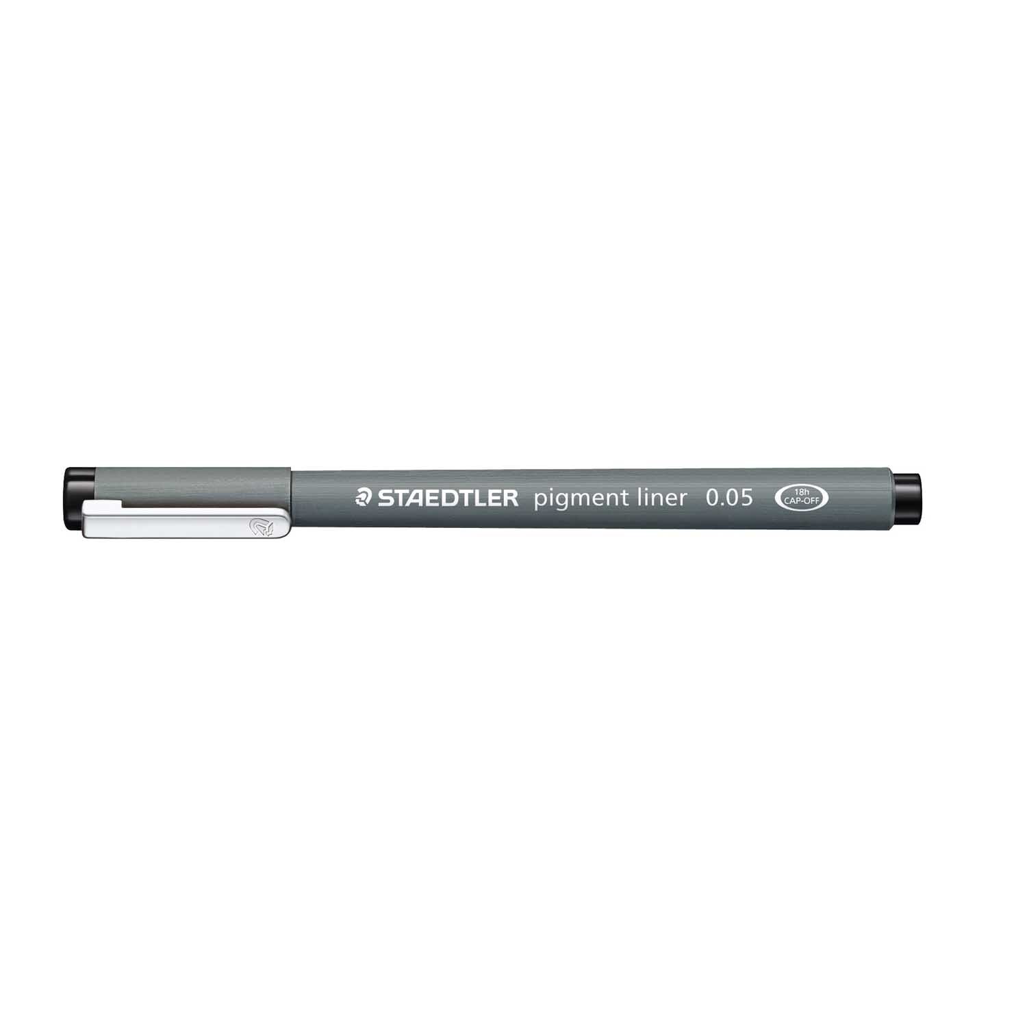 Staedtler Pigment Liner in Schwarz, ideal für präzises Zeichnen und Skizzieren. Hochwertiger Fineliner mit feiner Spitze.
