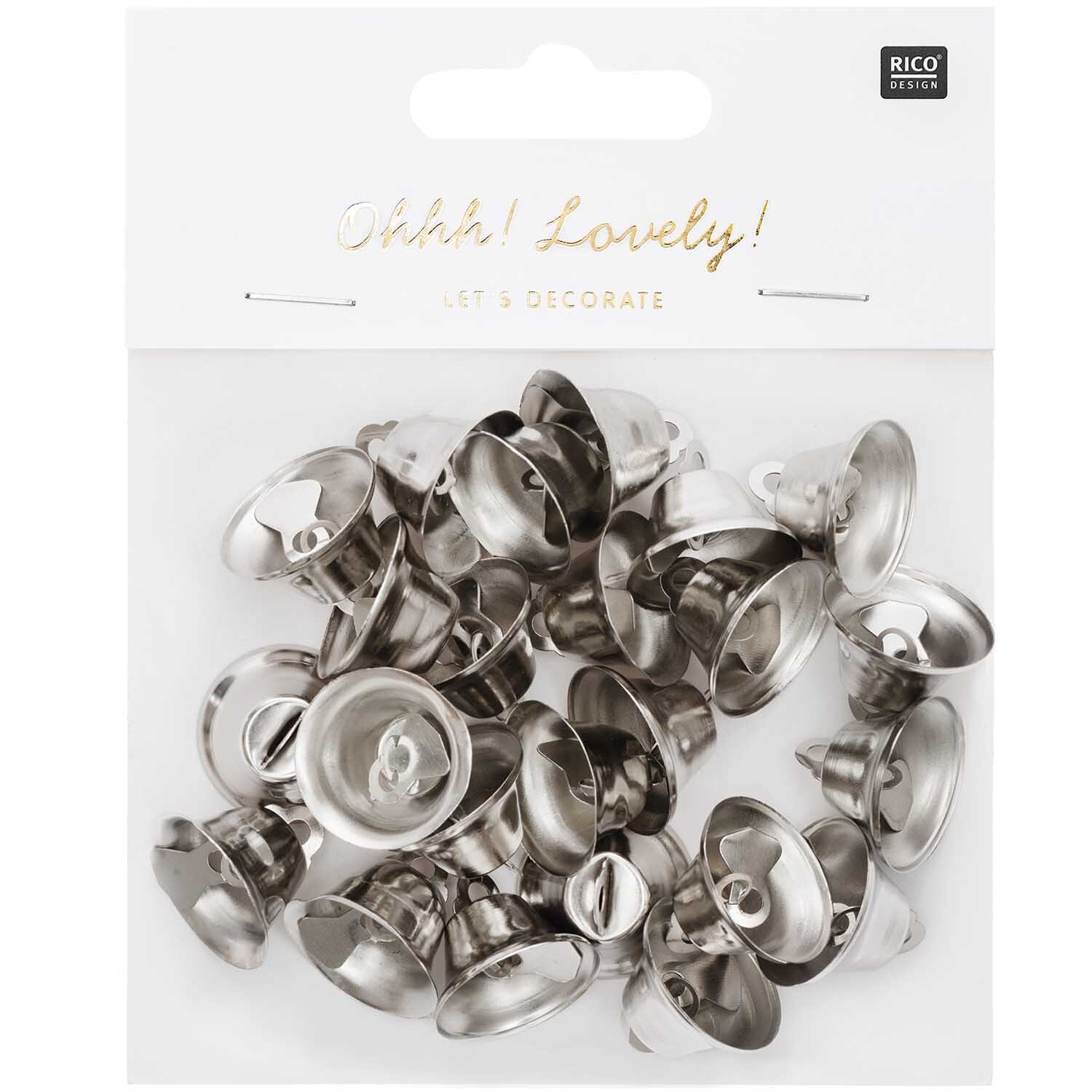 Metallglöckchen silberfarbig von Rico Design