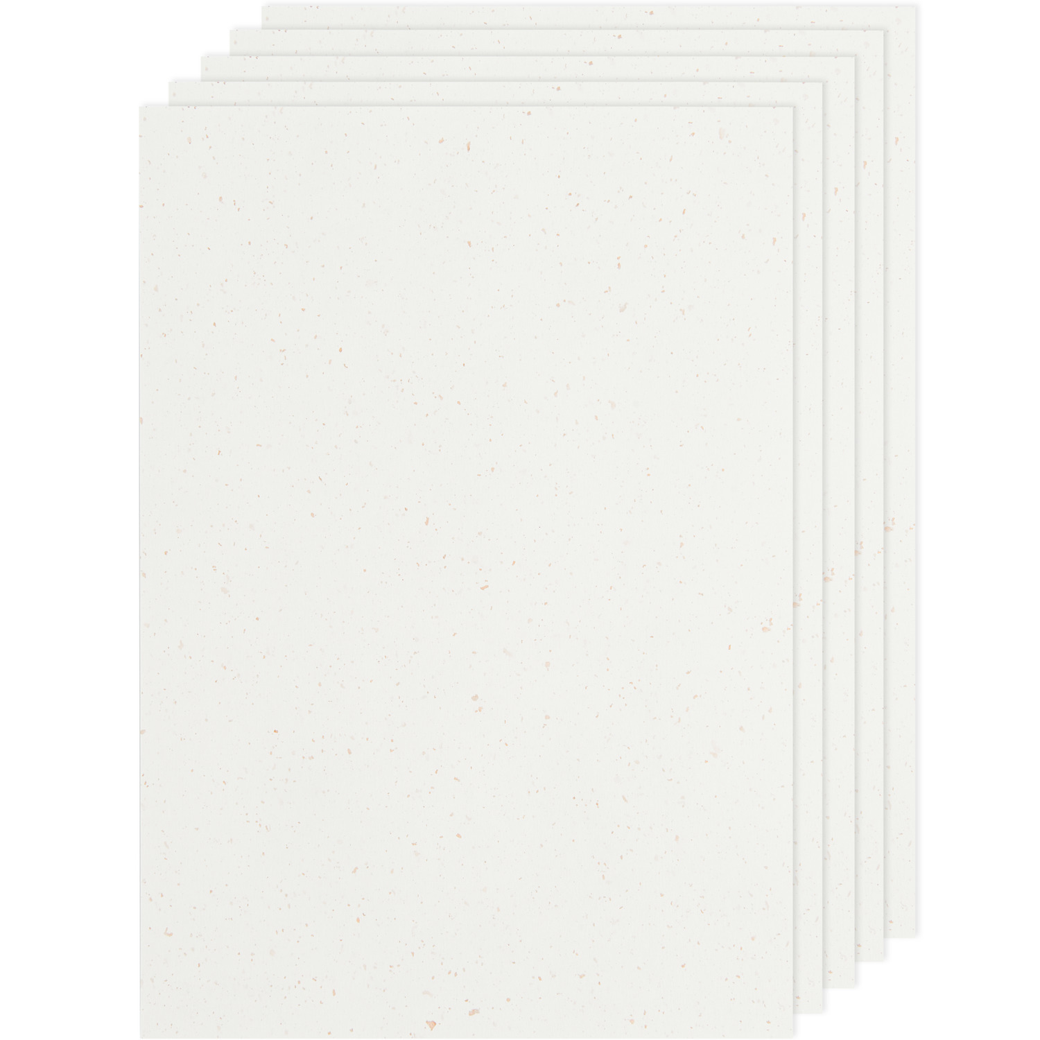 Paper Poetry Renew Bögen A4, 5 Stück, in Offwhite-roségold, ideal für kreative Projekte.