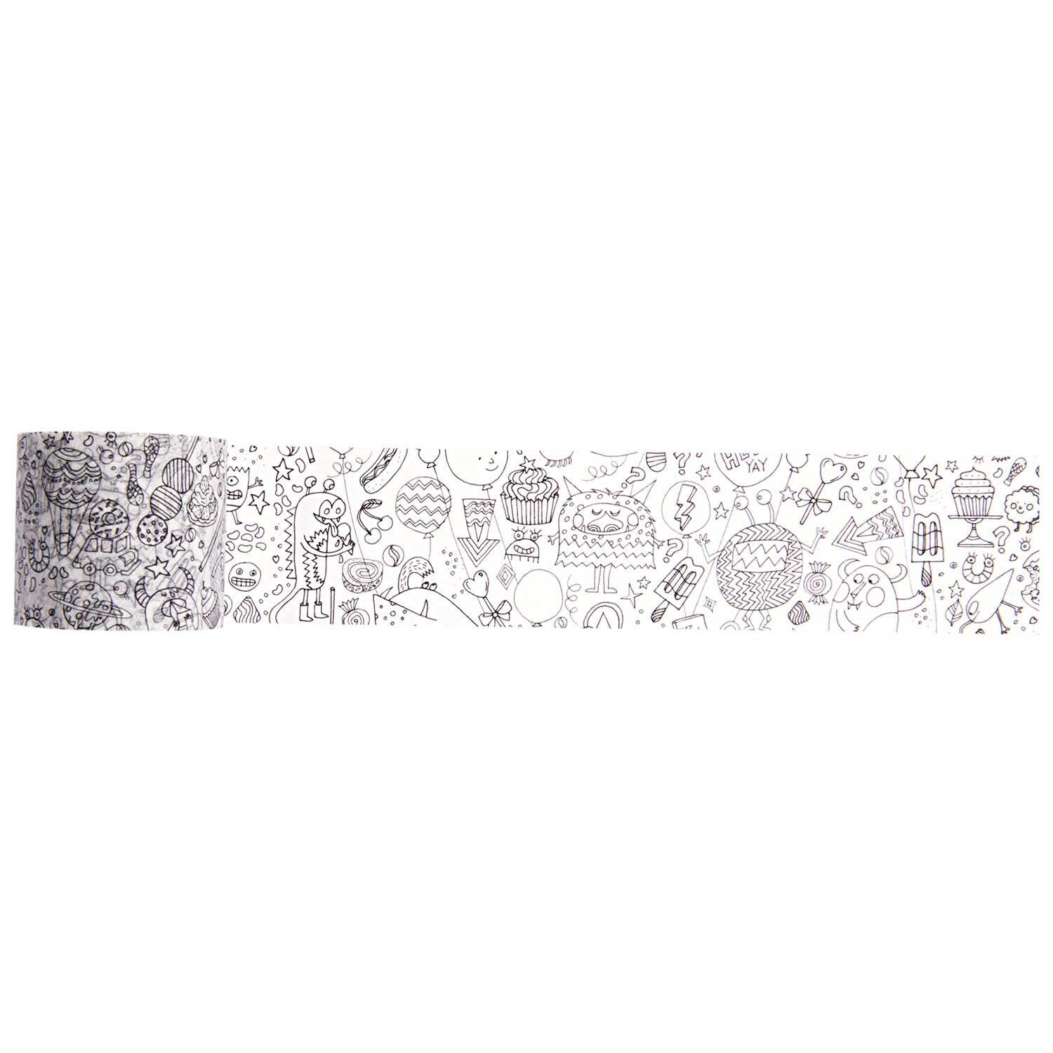 Paper Poetry Tape XL Monster 4cm 10m von Rico Design