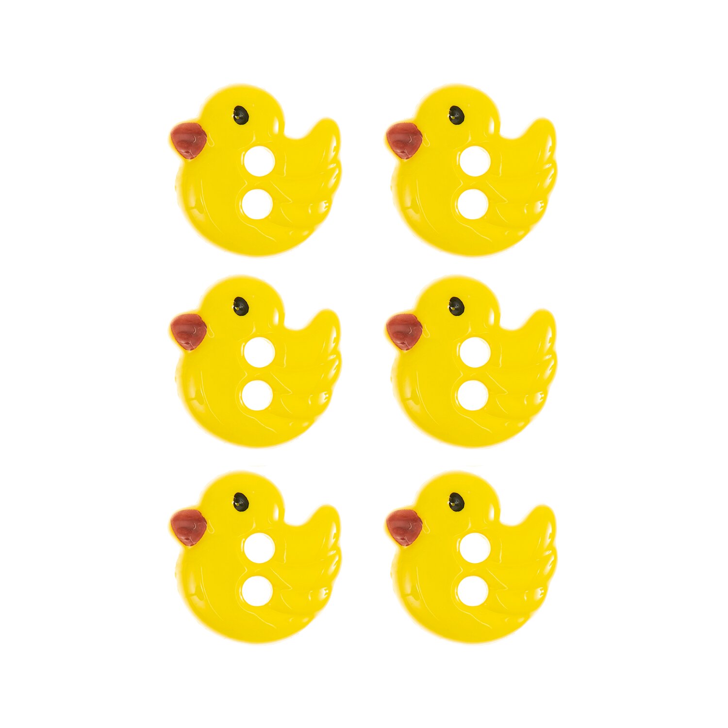 Knöpfe Küken Gelb 1,3x1,2cm 6 Stück von Rico Design