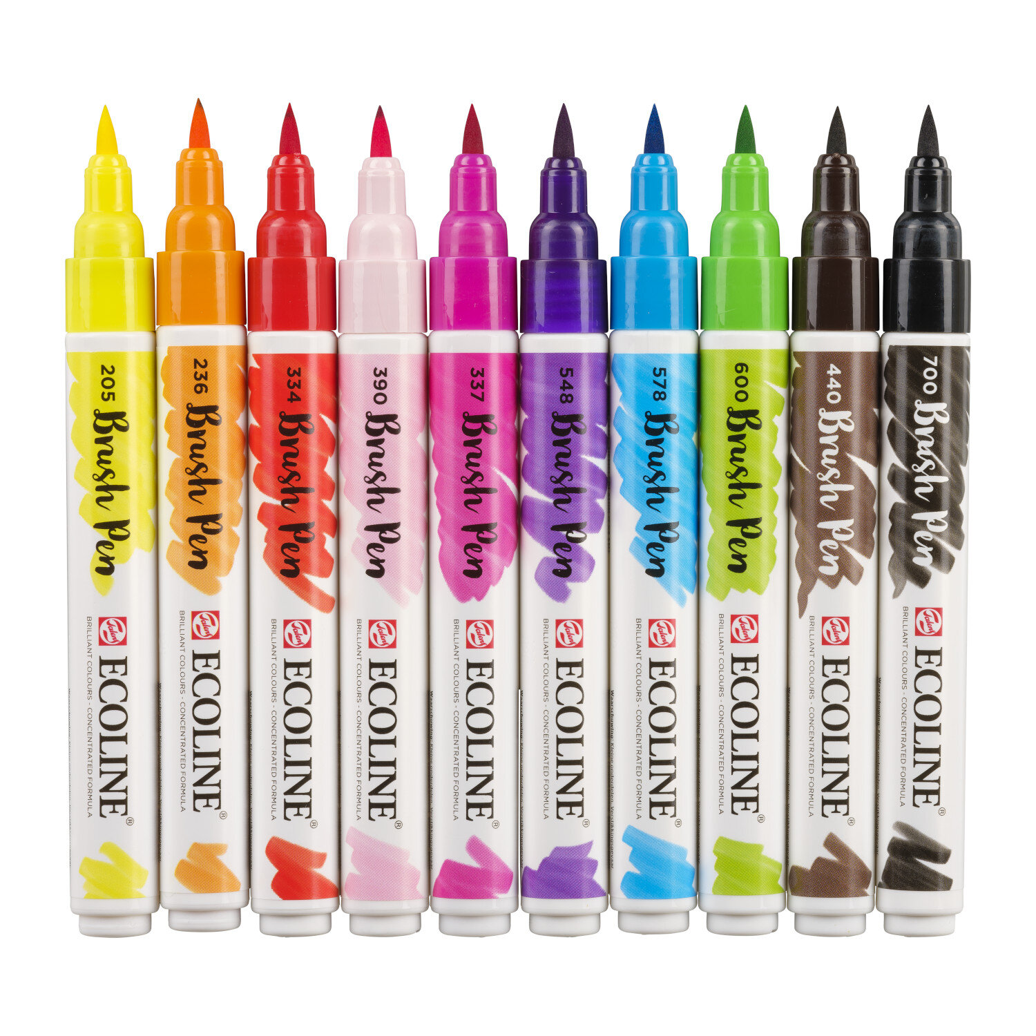 Brush Pen Set 10 Stück Farbe Hell von Royal Talens