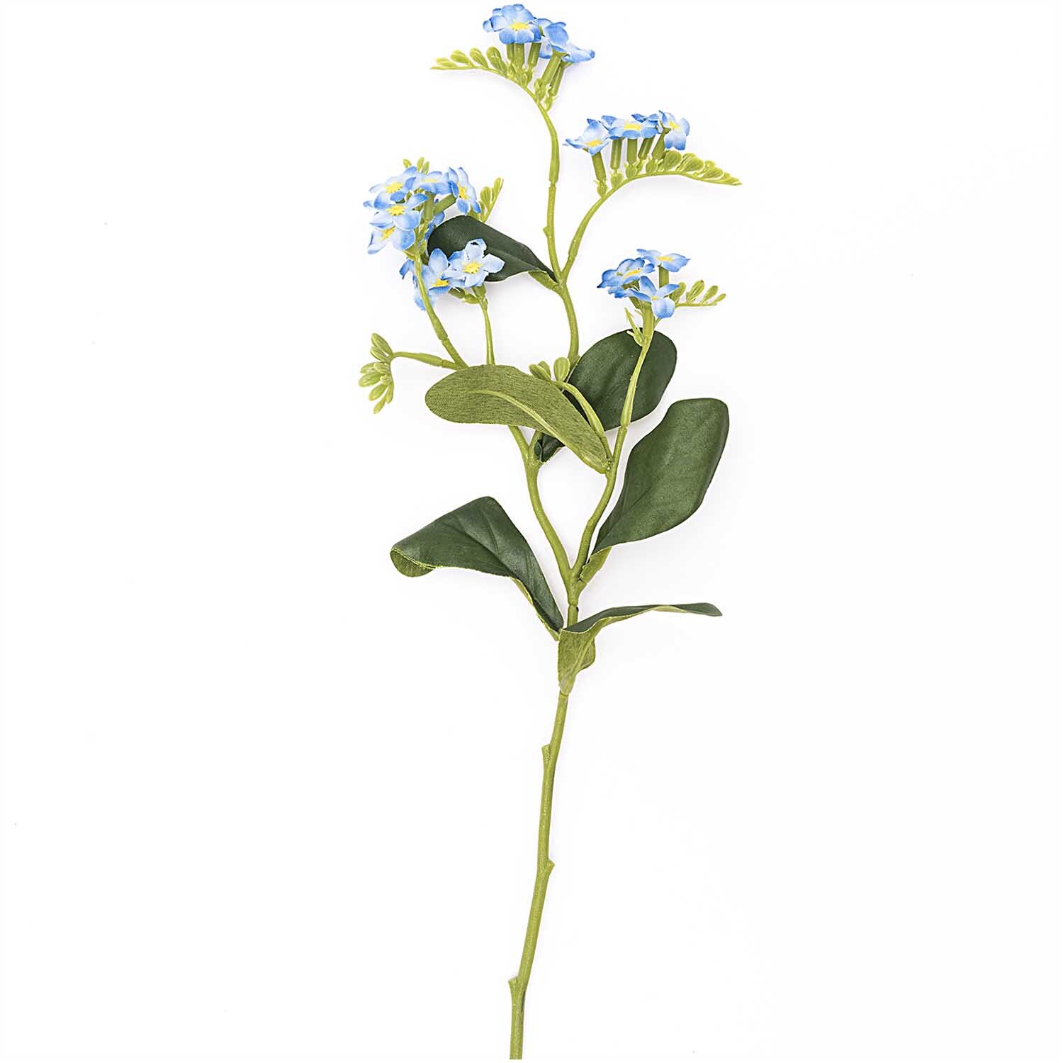 Vergiss-mein-nicht Pick blau 36cm: Künstliche Blume mit zarten blauen Blüten und grünen Blättern. Ideal für Dekorationen.