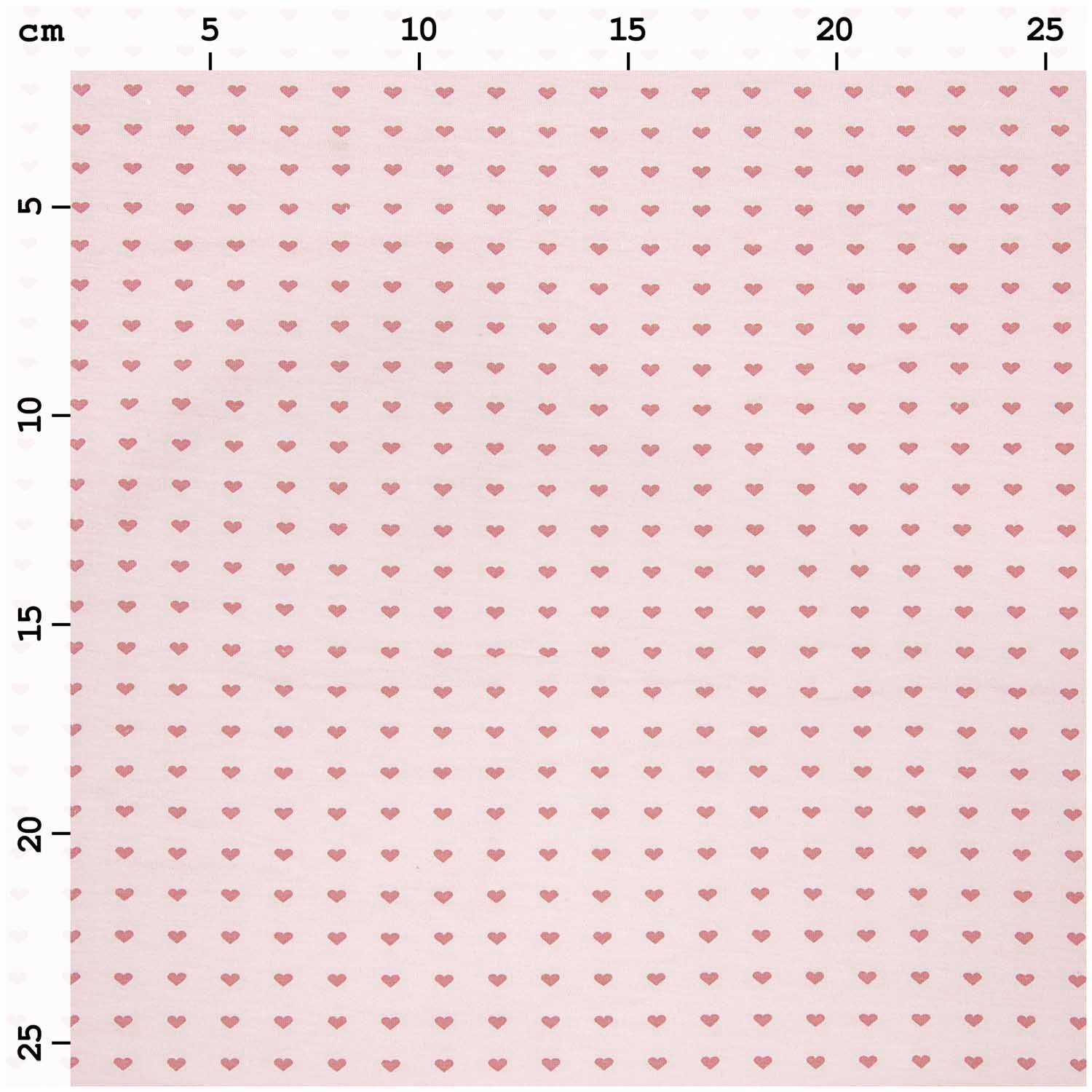 Jerseystoff Happy Baby Herzchen rosa 145cm von Rico Design