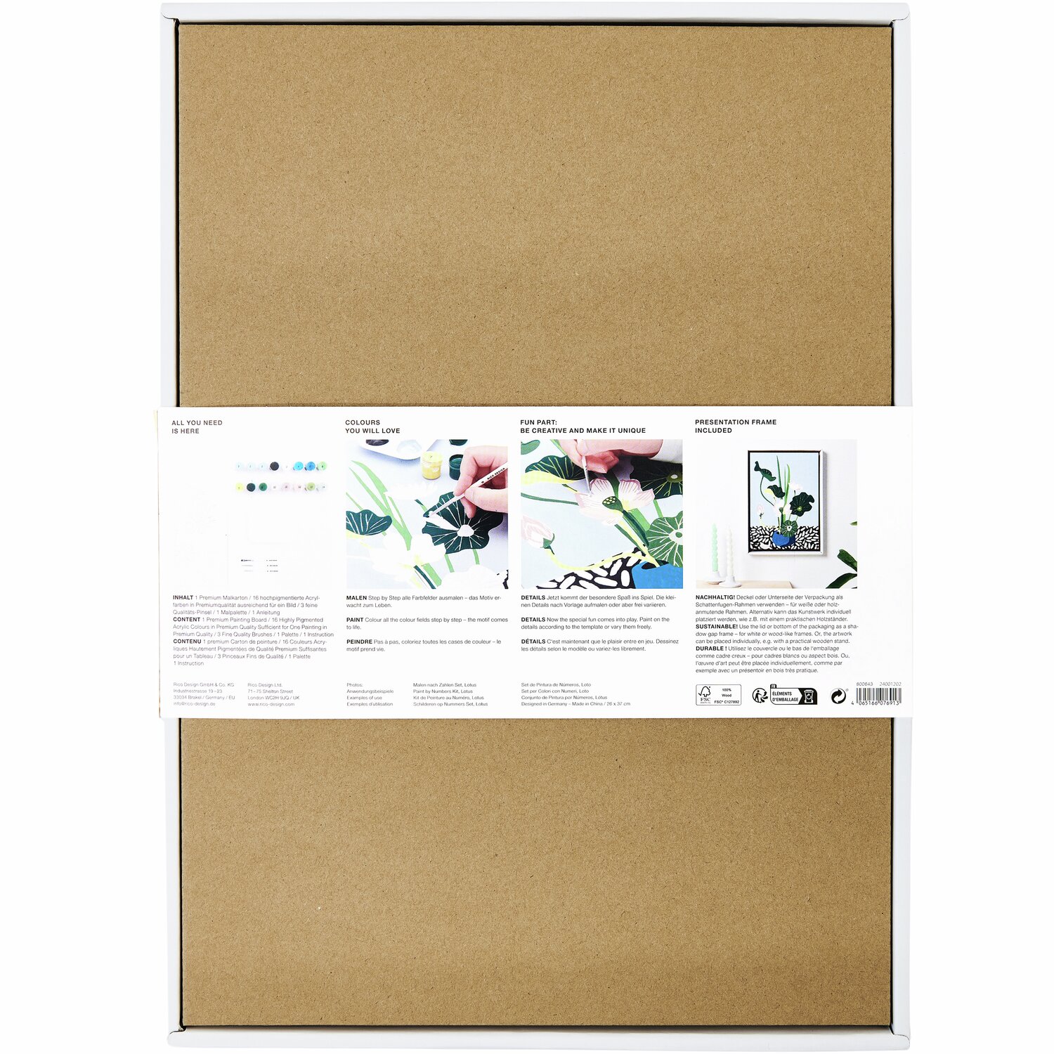Malen nach Zahlen Lotus 26x37cm von Rico Design