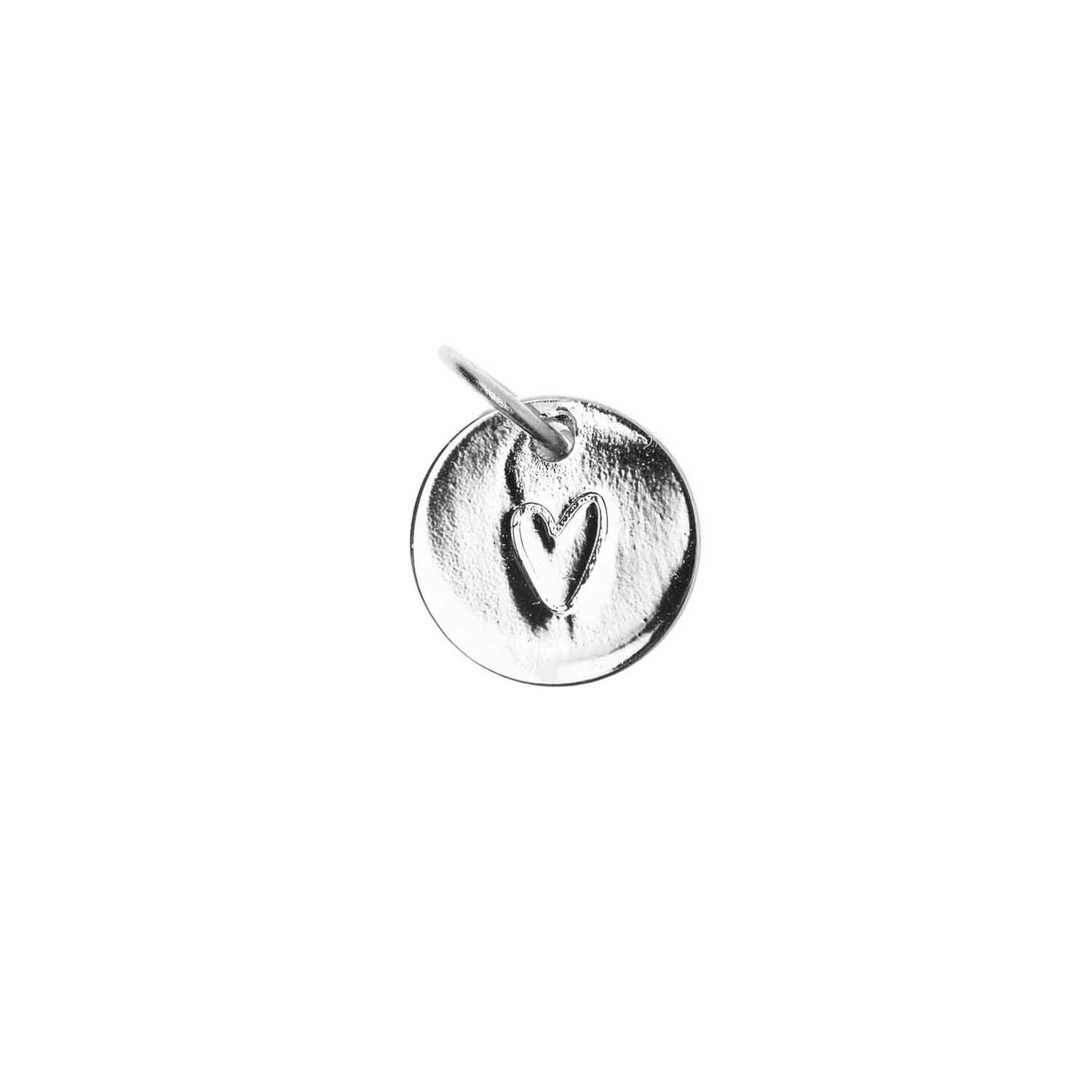 Mix it up - Jewellery Mini Scheibe mit Herz Umriss in Silber von Rico Design, ideal für elegante Accessoires.