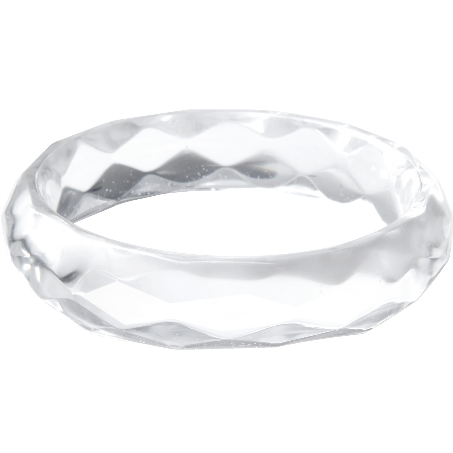 Silikon Gießform Armreif von Rico Design, transparent, mit facettierter Oberfläche, Ø7,8x1,7cm. Ideal für kreative Schmuckprojekte.
