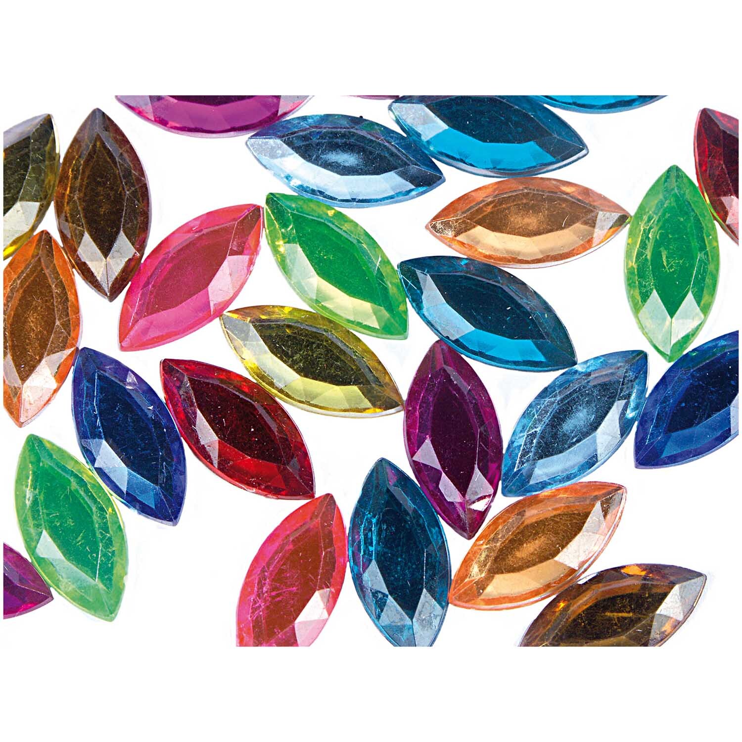 Strass Blätter mehrfarbig ca. 50 Stück von Rico Design. Bunte, glänzende Blätter in verschiedenen Farben.
