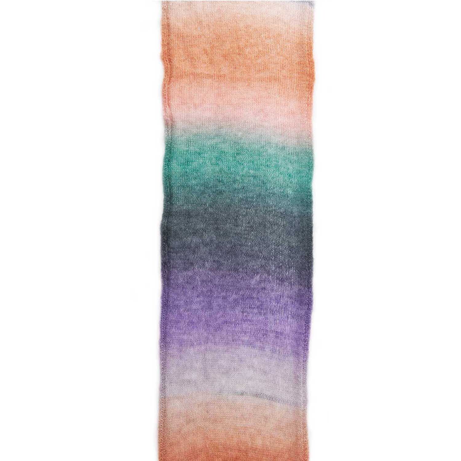 Essentials Super Kid Mohair Loves Silk Print: Weiches Garn in Herbstfarben von Rico Design, ideal für Strickprojekte.