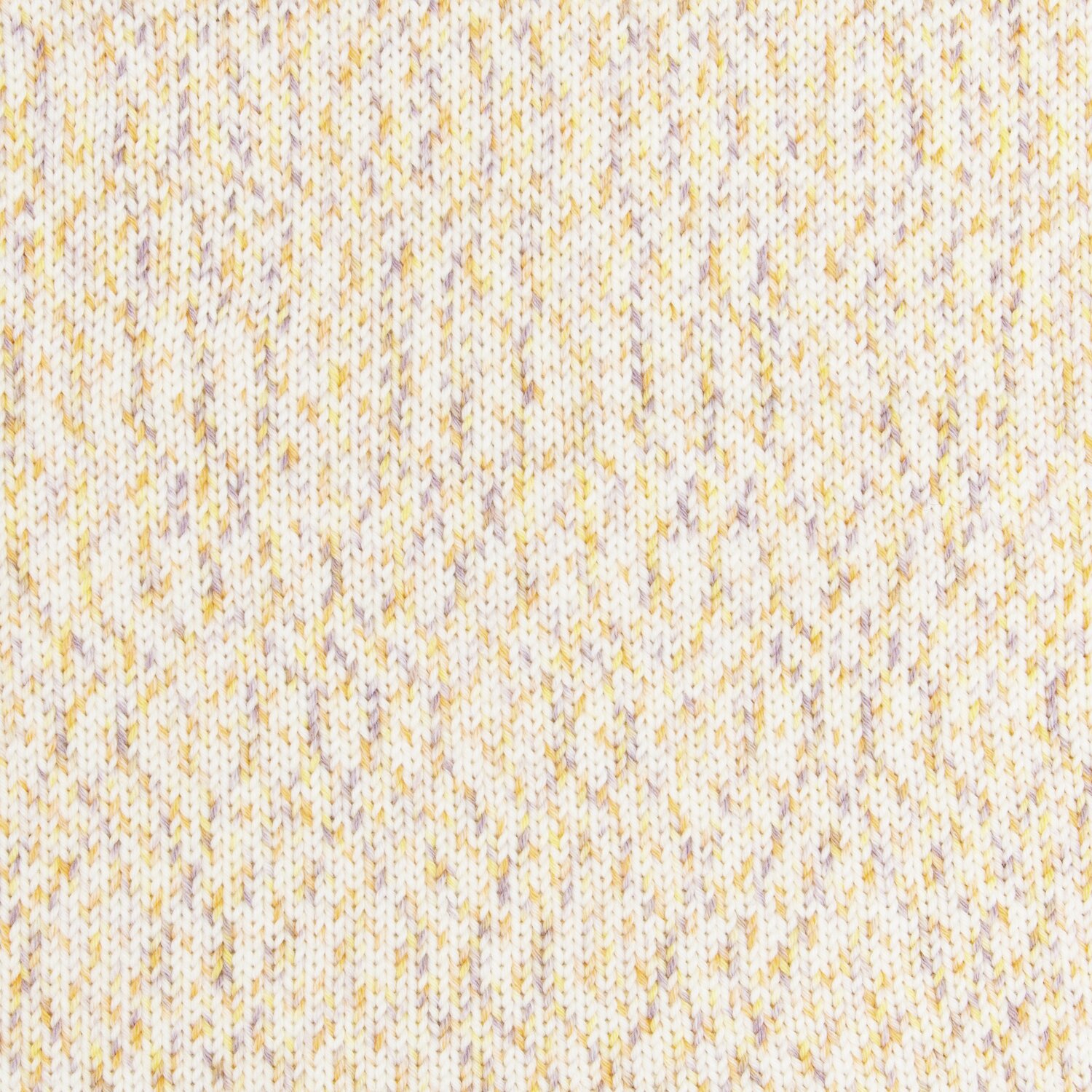 Rico Baby Dream dk A Luxury Touch, gestrickt in Pastellkonfetti, zeigt ein zartes Muster aus gelben und lila Tönen. Ideal für sanfte Babyprojekte.