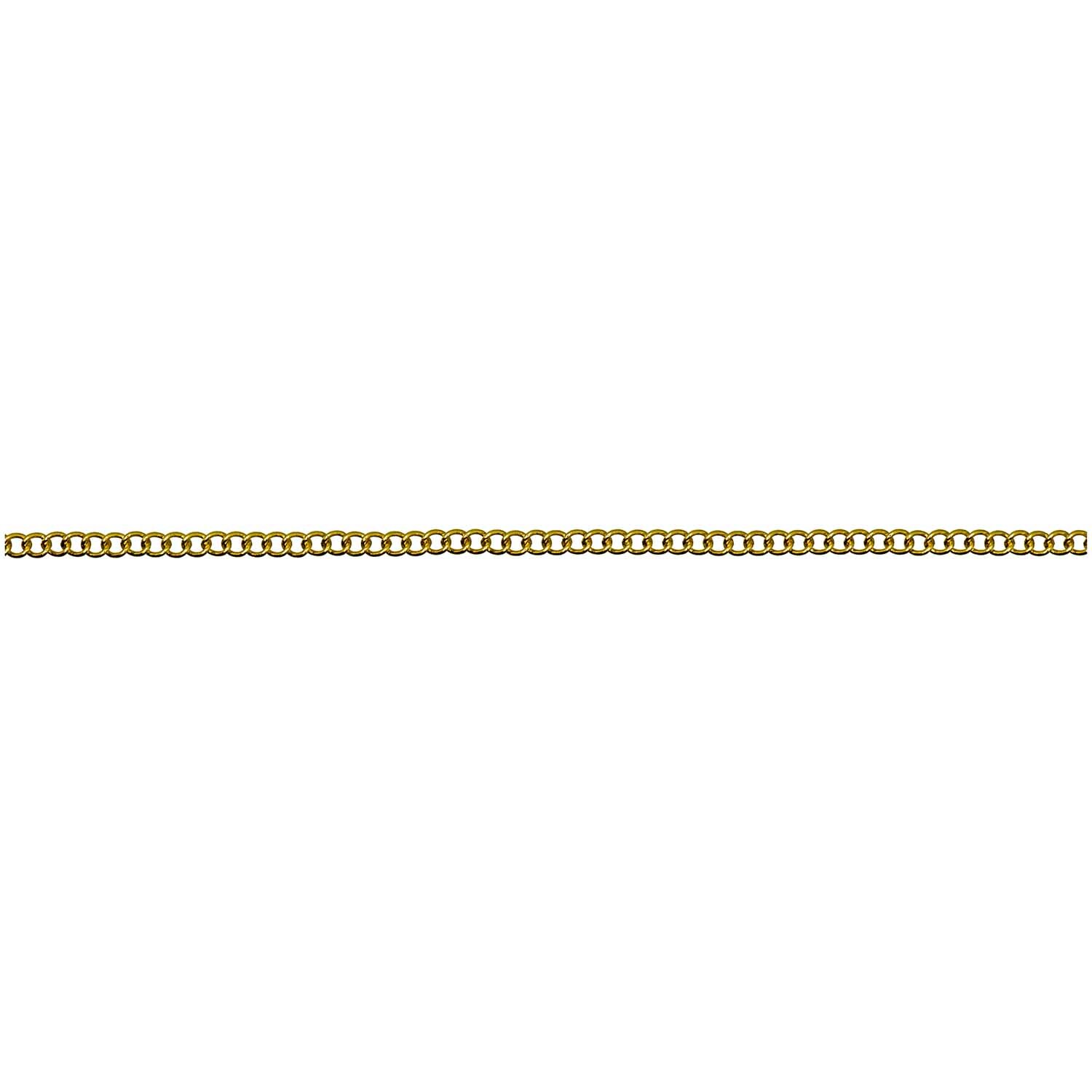 Gliederkette fein gold 2,3mm 1m von Rico Design, zeigt eine elegante, feine goldene Kette.