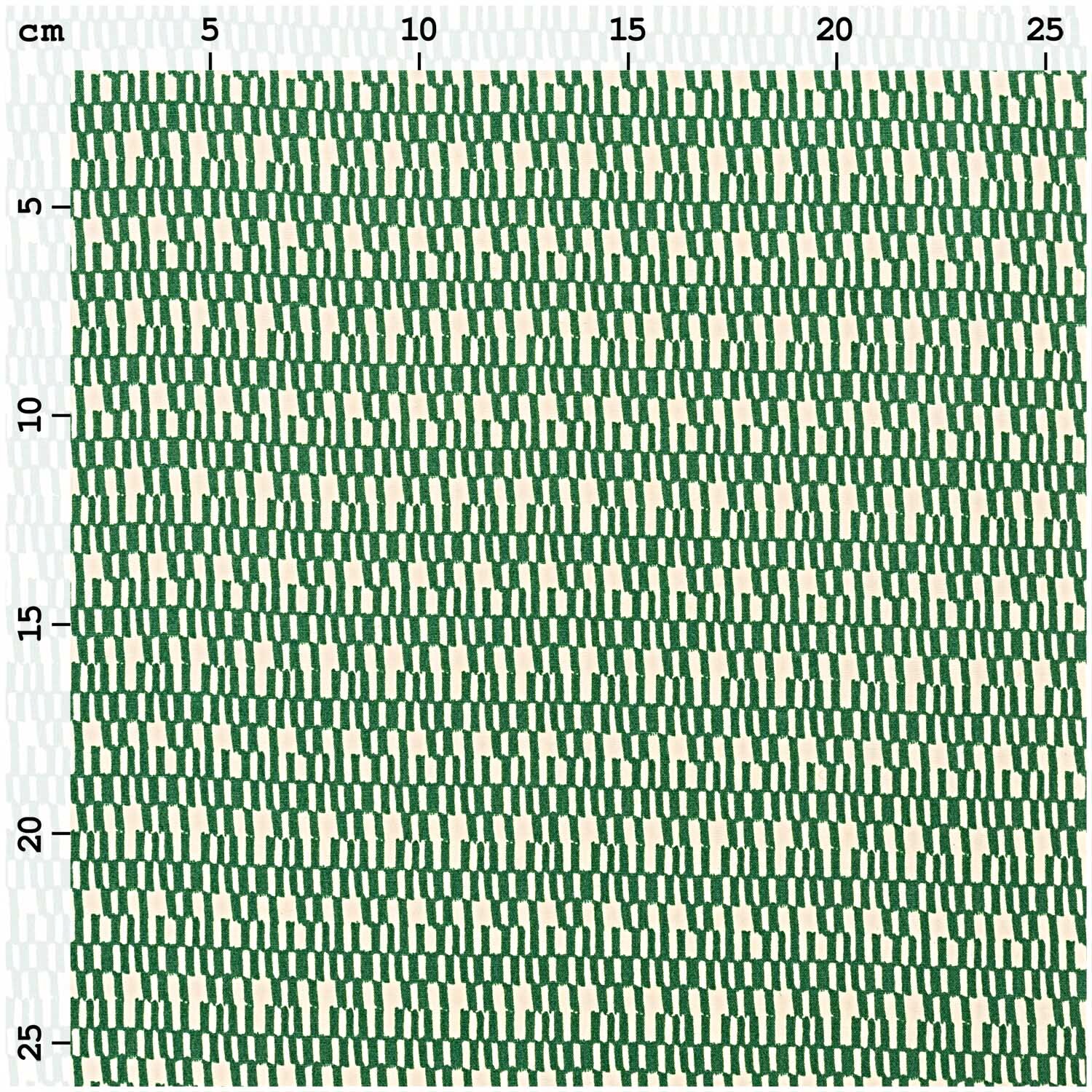 Druckstoff Jardin Japonais Striche creme-grün 140cm von Rico Design
