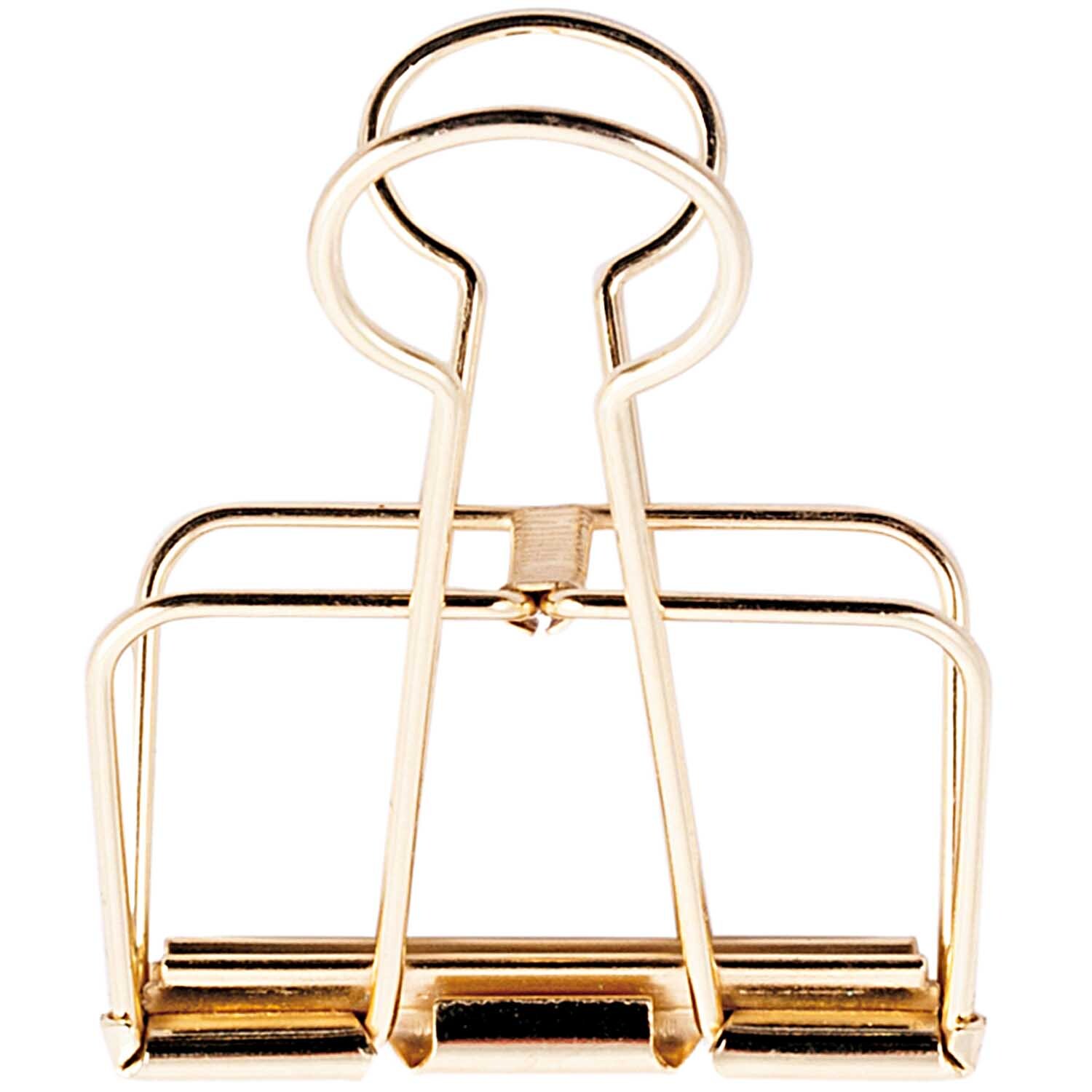 Paper Poetry Wire Clips gold 51mm von Rico Design in elegantem Goldton, ideal zum Organisieren von Dokumenten.