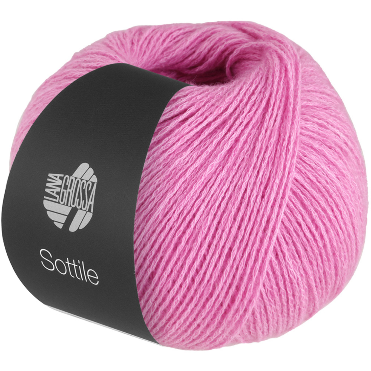Sottile: Weiches, pinkes Garn von Lana Grossa, 50g Knäuel mit 250m Länge, ideal zum Stricken.