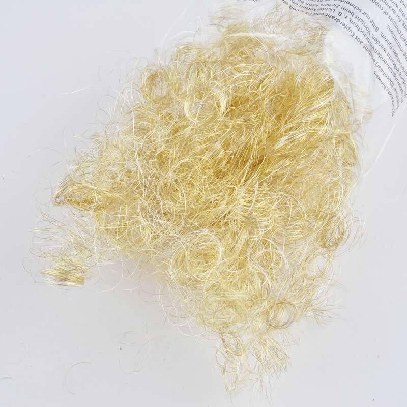 Engelshaar Mix gold-silber 25g von preissler, goldene und silberne Fäden auf weißem Hintergrund. Ideal für Dekorationen.