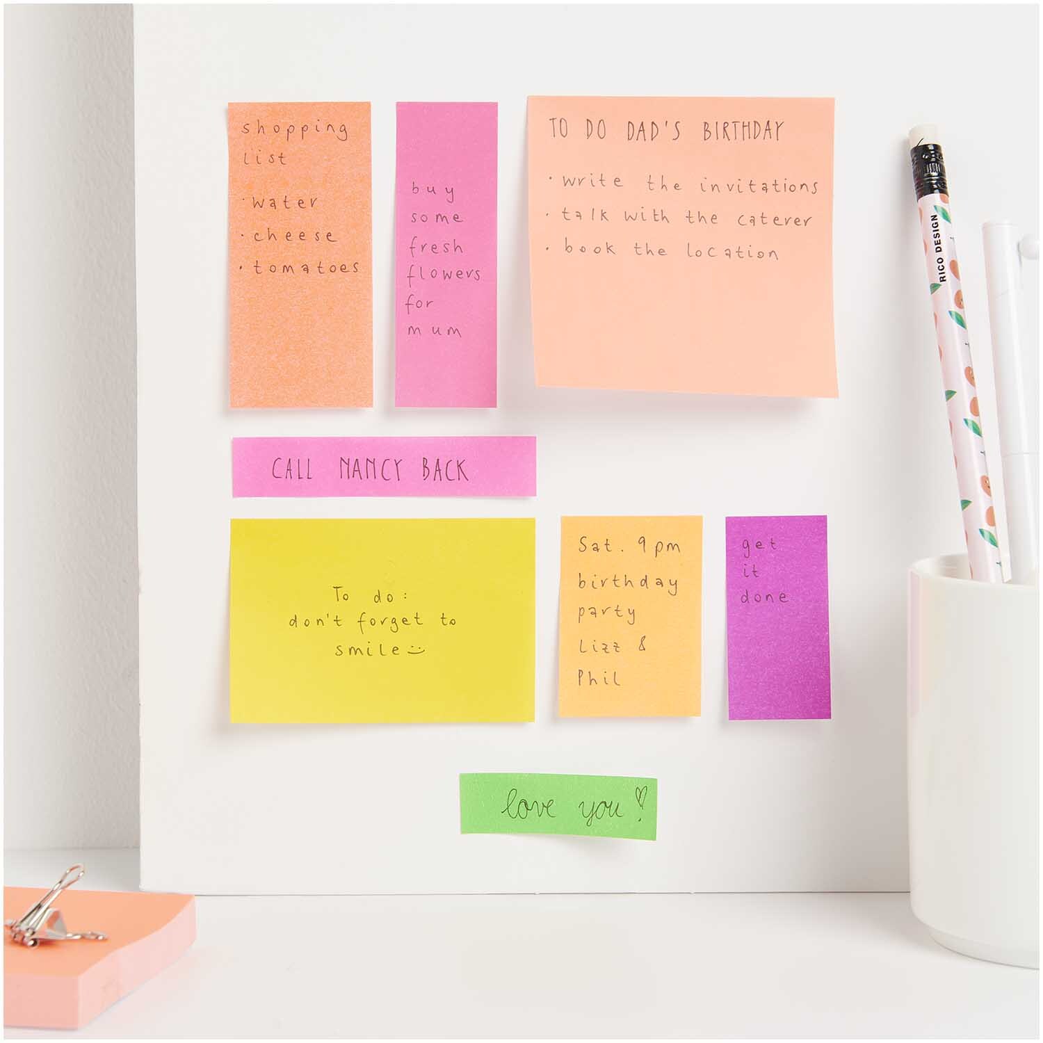 Paper Poetry Haftnotizen pastell 4x100 Blatt von Rico Design