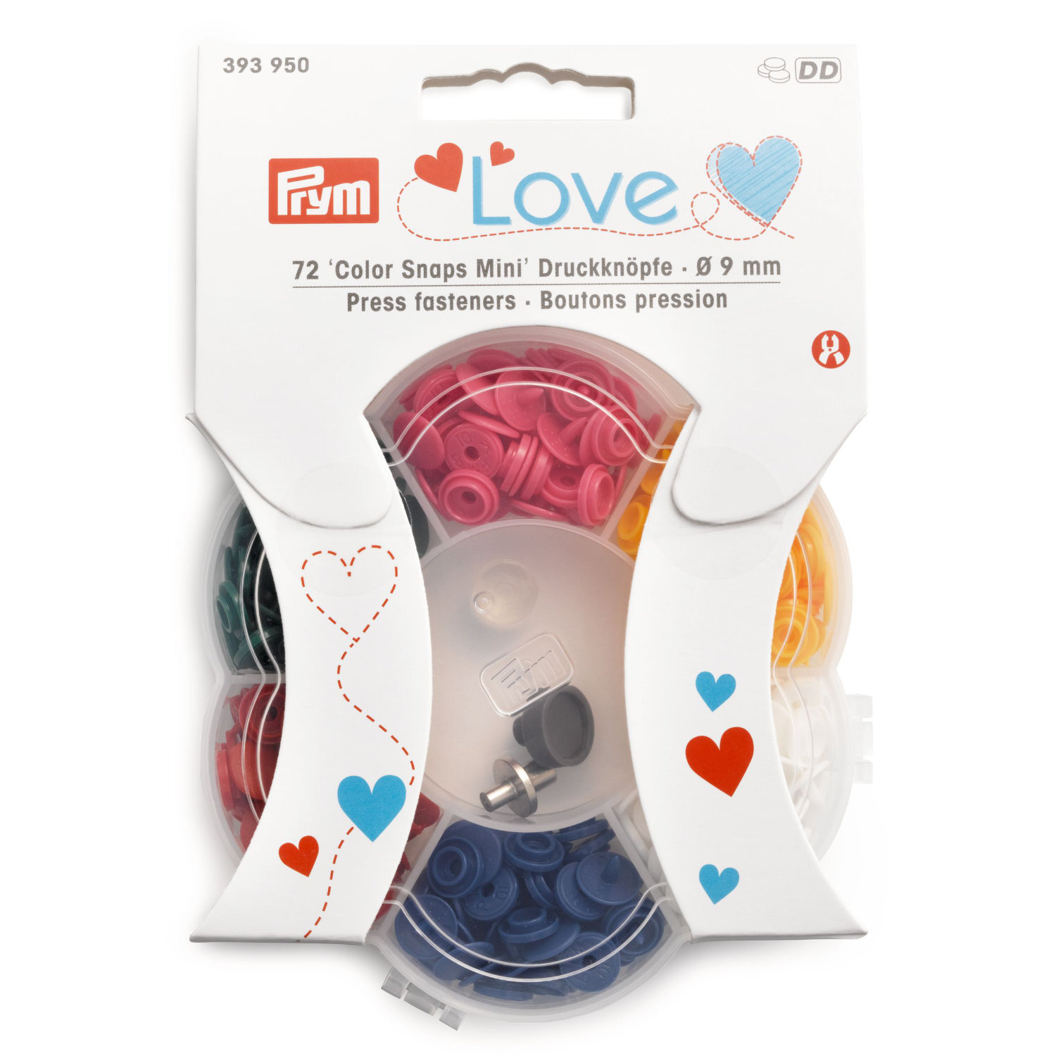 Color Snaps Mini Druckknöpfe Bunt + Werkzeugset von Prym Consumer Europe 