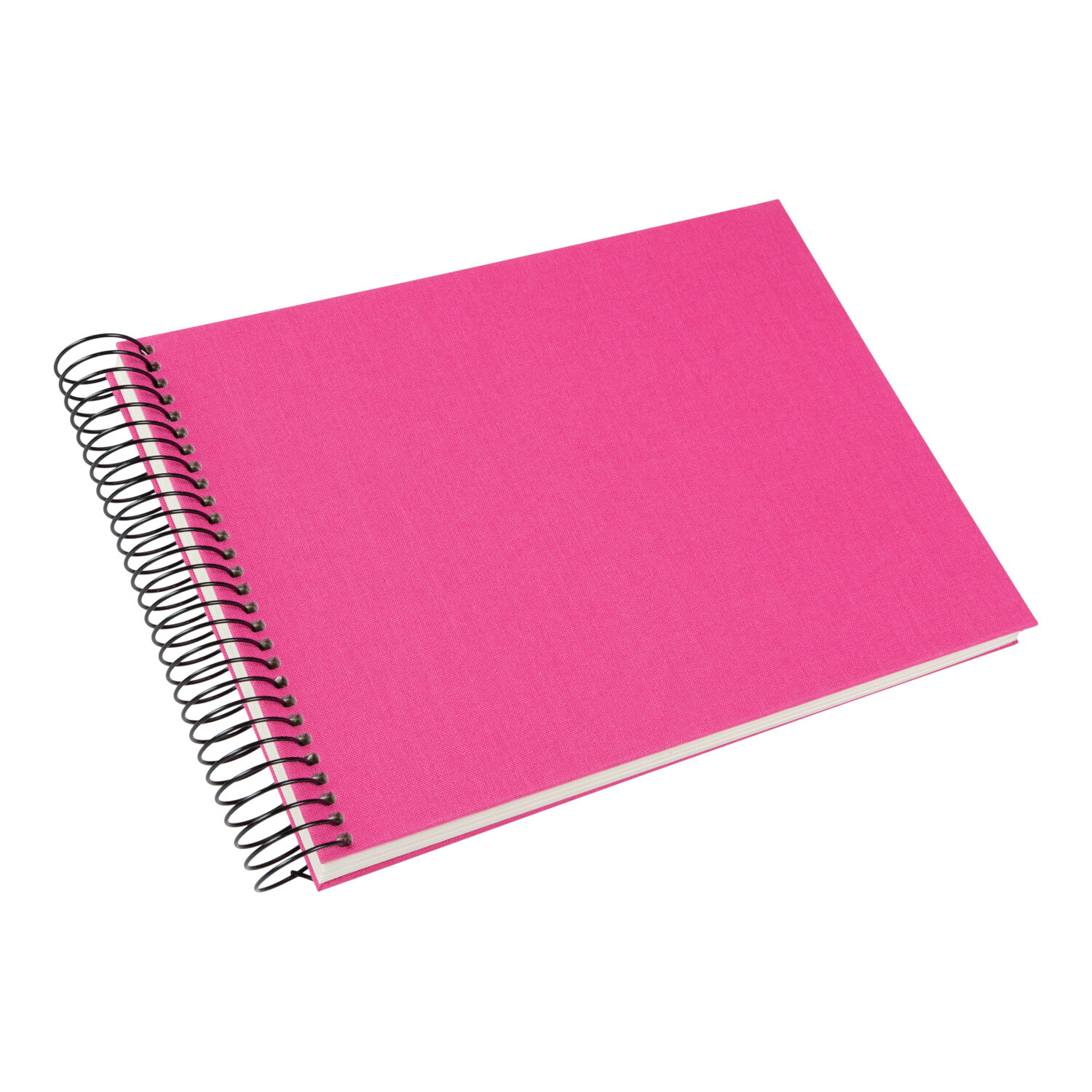 Spiralalbum 24x17cm Leinen 40 weiße Seiten Farbe Electric Fuchsia von Goldbuch Georg Brückner 