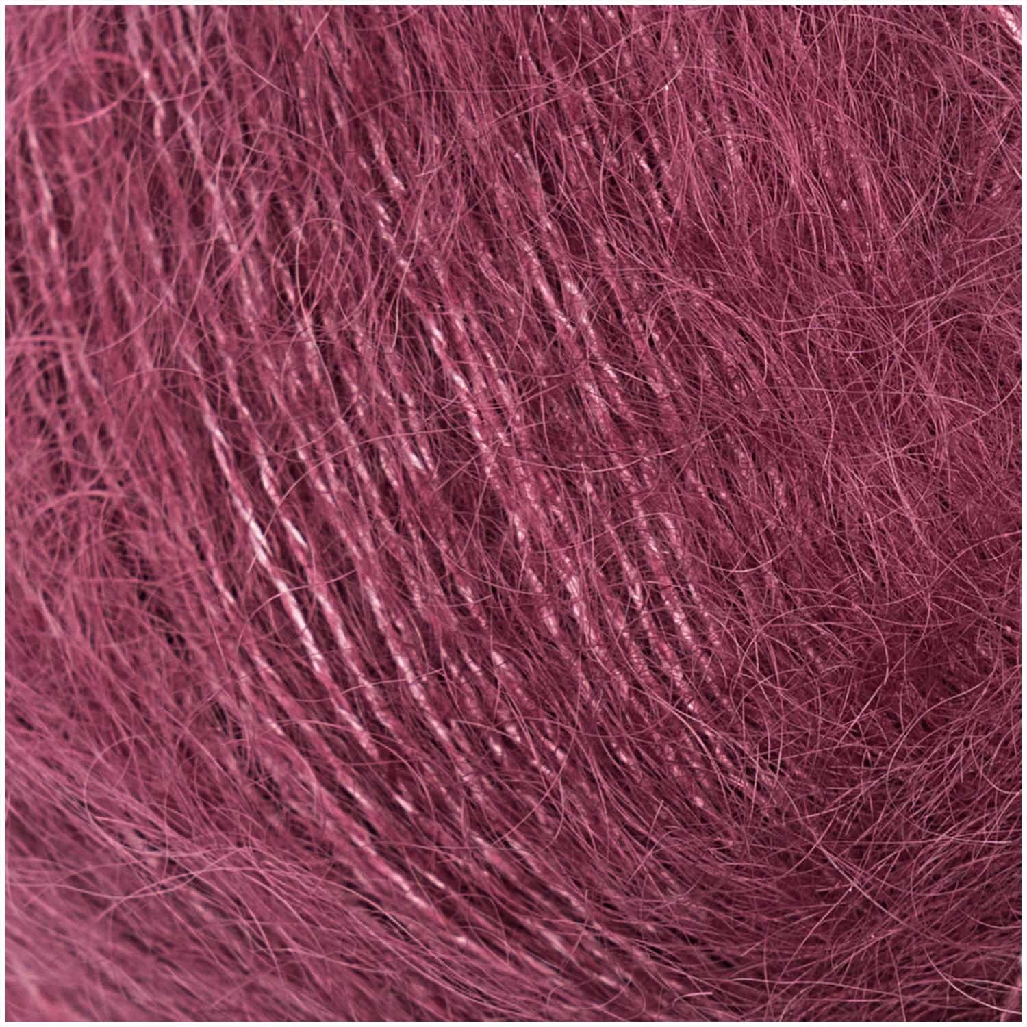 Essentials Super Kid Mohair Loves Silk von Rico Design in Lila, weiches Garn, 25g Knäuel. Ideal für feine Strickprojekte.