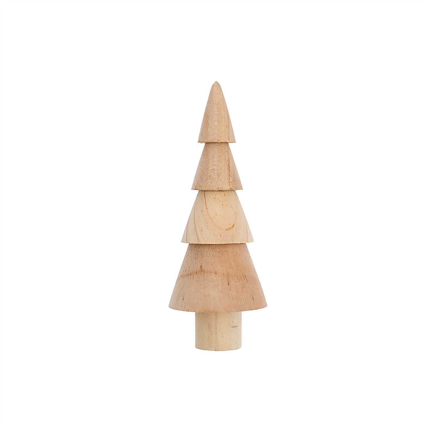 Holztanne natur von Rico Design: Dekorative, minimalistische Holztanne in natürlichem Holzton. Ideal für festliche Dekorationen.