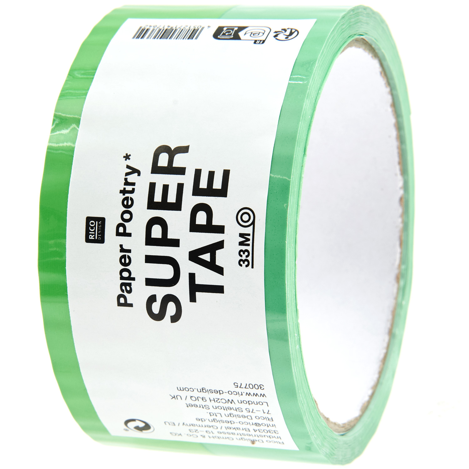 Paper Poetry Paketklebeband Türkis/Neongrün 5cmx32m von Rico Design