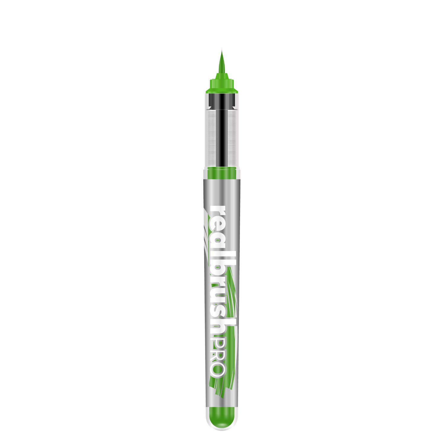 Realbrush Pro Marker von karin in Grasgrün, mit feiner Spitze, ideal für präzises Zeichnen.