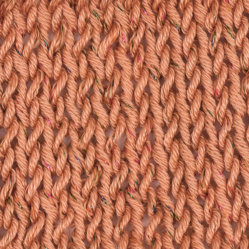 Mille Fili Glitz, gestricktes Muster in Terra. Hochwertige Wolle von Wolle Rödel, 50g 120m.