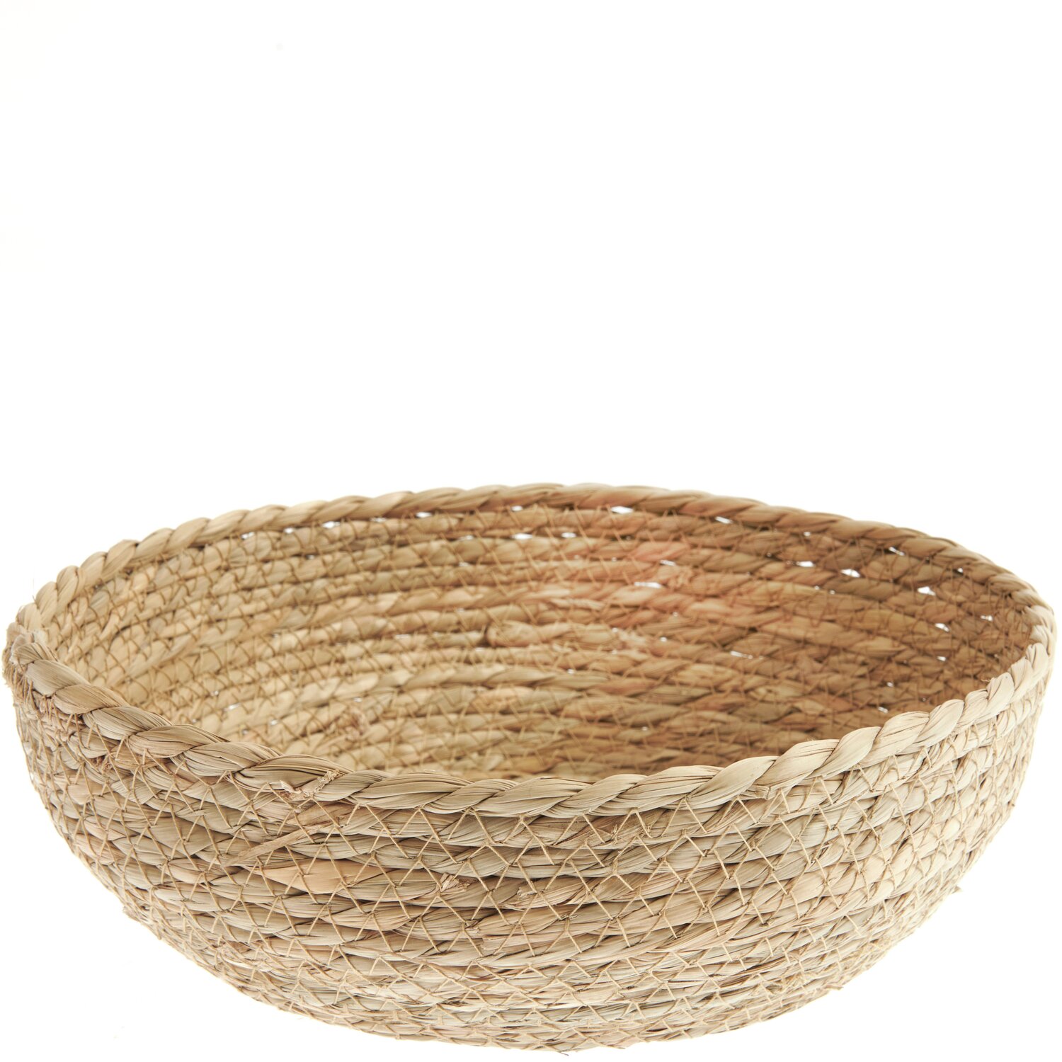 Korb geflochten von Rico Design, rund, Ø26x9cm. Naturfarbener, handgefertigter Korb aus robustem Material.