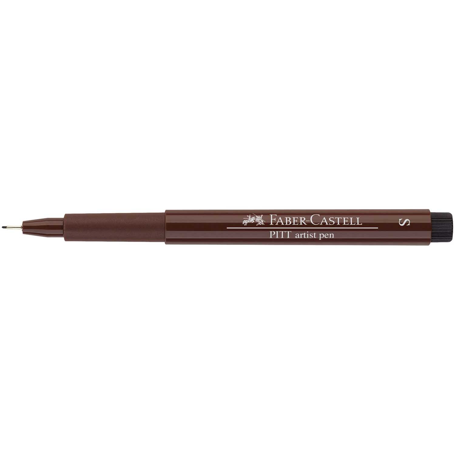 PITT artist pen superfine von Faber Castell in Sepia Dkl., ideal für präzises Zeichnen.