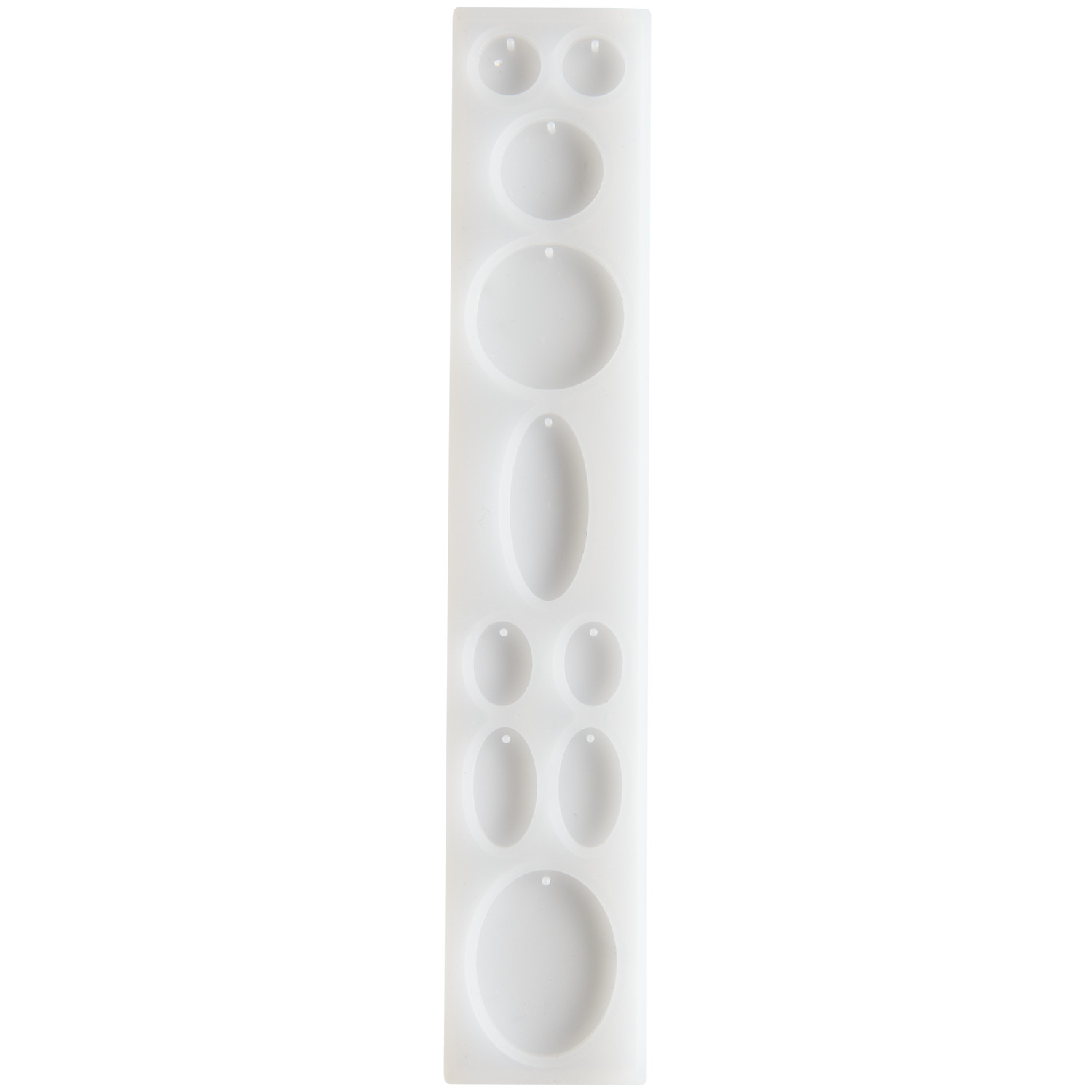 Silikon Gießform Anhänger rund von Rico Design in Weiß, ideal für kreative Bastelprojekte.