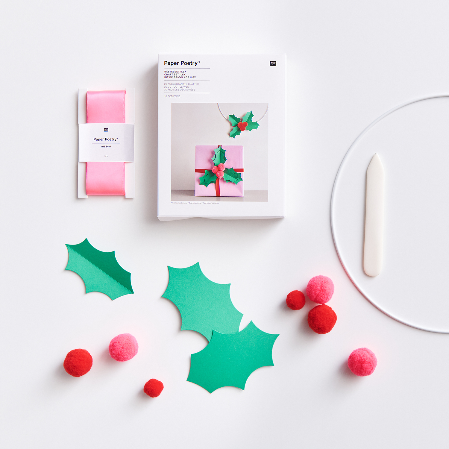 Bastelanleitung Ilex-Kranz von Rico Design