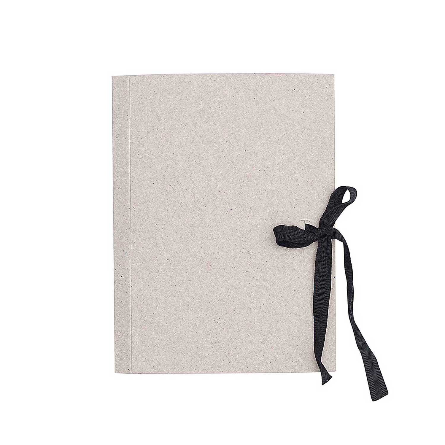 Paper Poetry Zeichenmappe in elegantem Grau mit schwarzem Band, von Rico Design, ideal für Künstler.