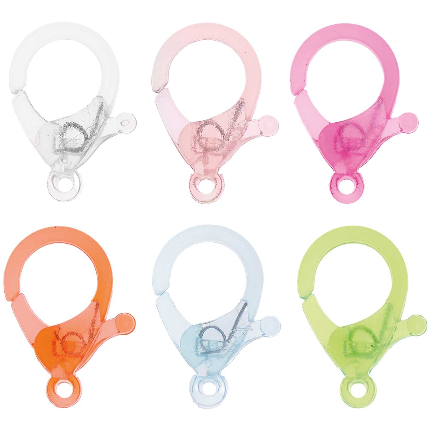 itoshii Karabiner Fashion Mix in verschiedenen Farben, 6 Stück, 16x25x6mm, von Rico Design.