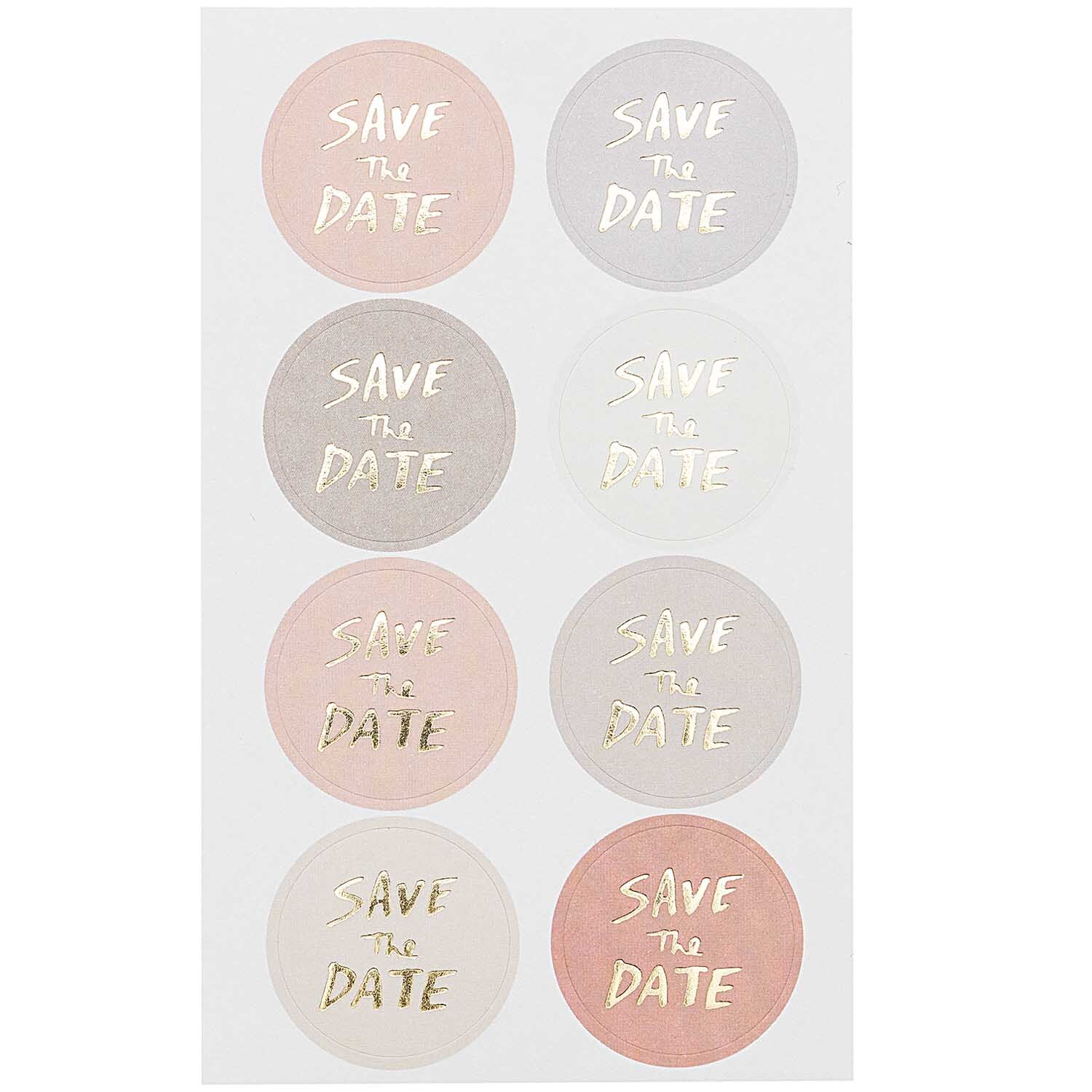 Paper Poetry Sticker Save the Date puder-grau 4 Blatt von Rico Design