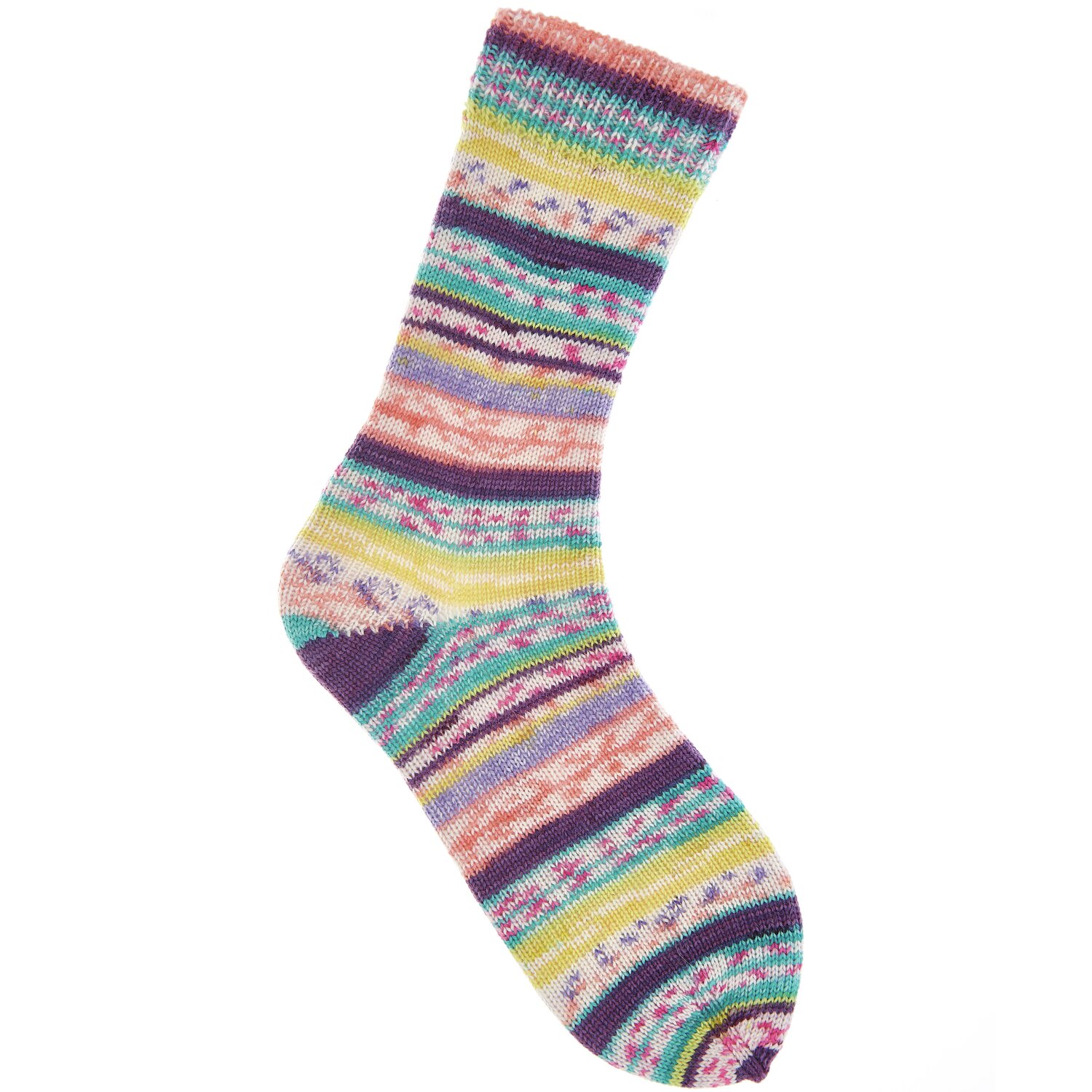 Superba Fair Isle 4-fädig 100g 405m Farbe Lachs-Türkis von Rico Design