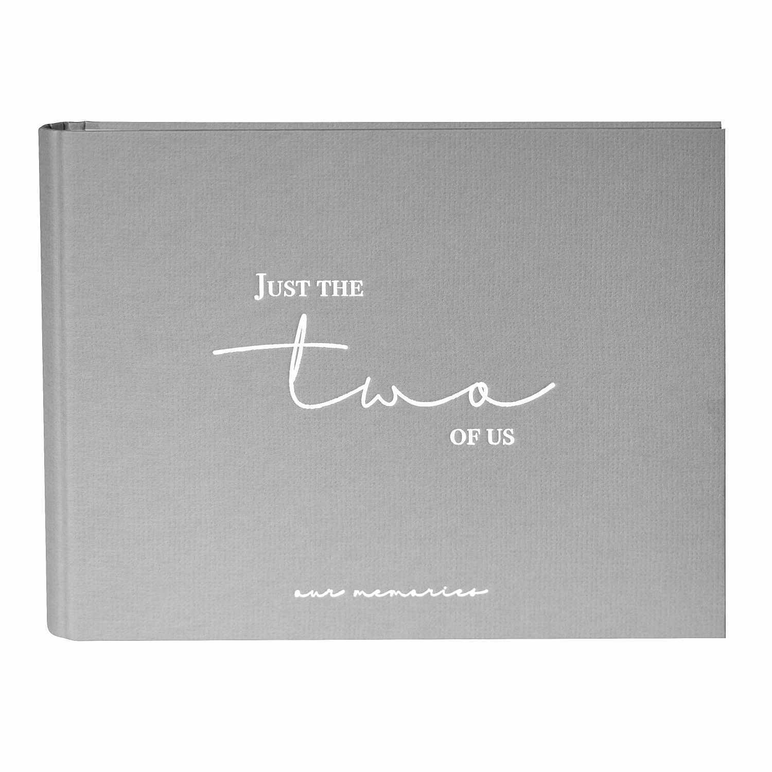 Fotoalbum "Just the Two of Us" in Silber mit verdeckter Spirale, 29x23cm, 50 Seiten, von goldbuch.