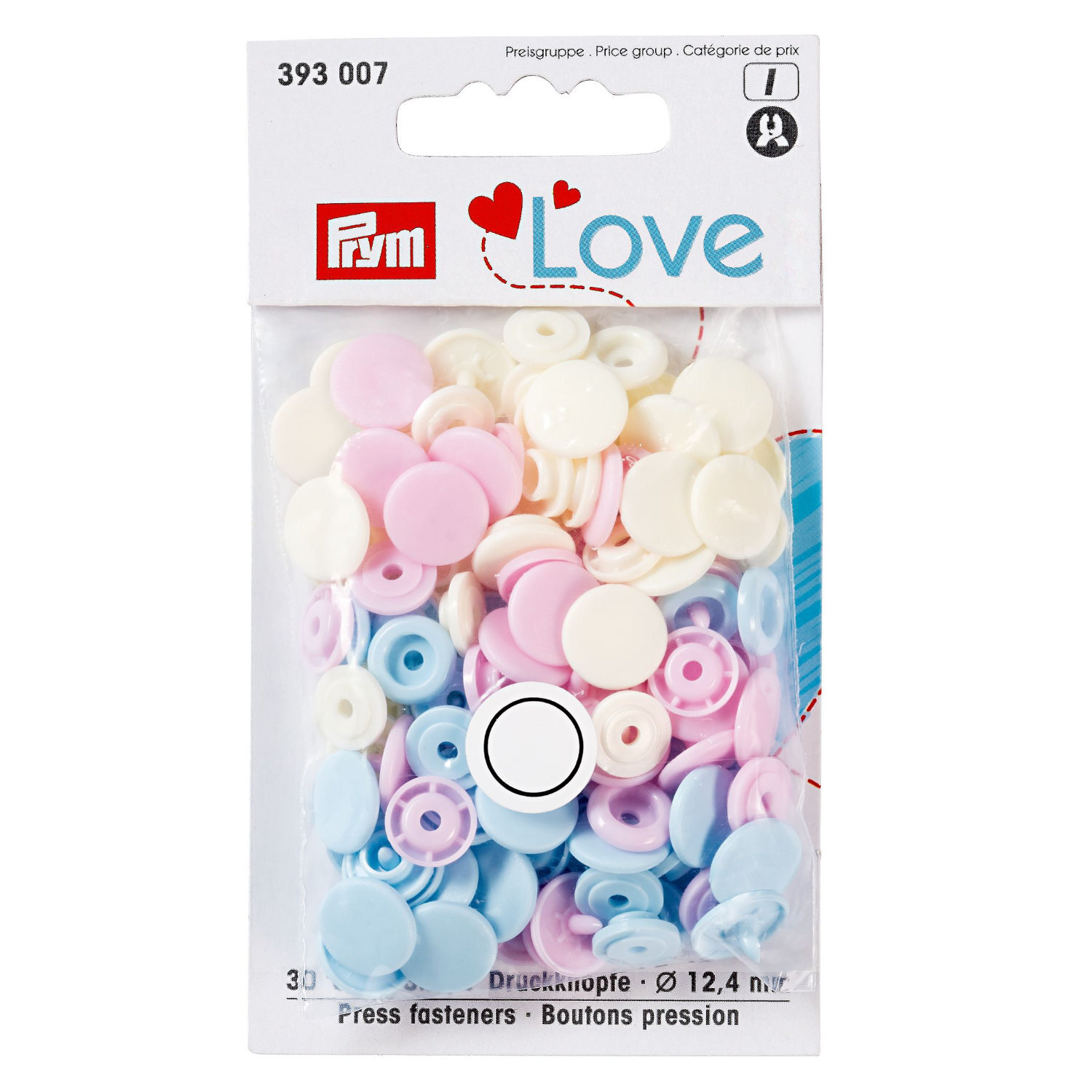 Druckknöpfe Color pastell Ø12,4mm 30 Stück von Prym Consumer Europe 